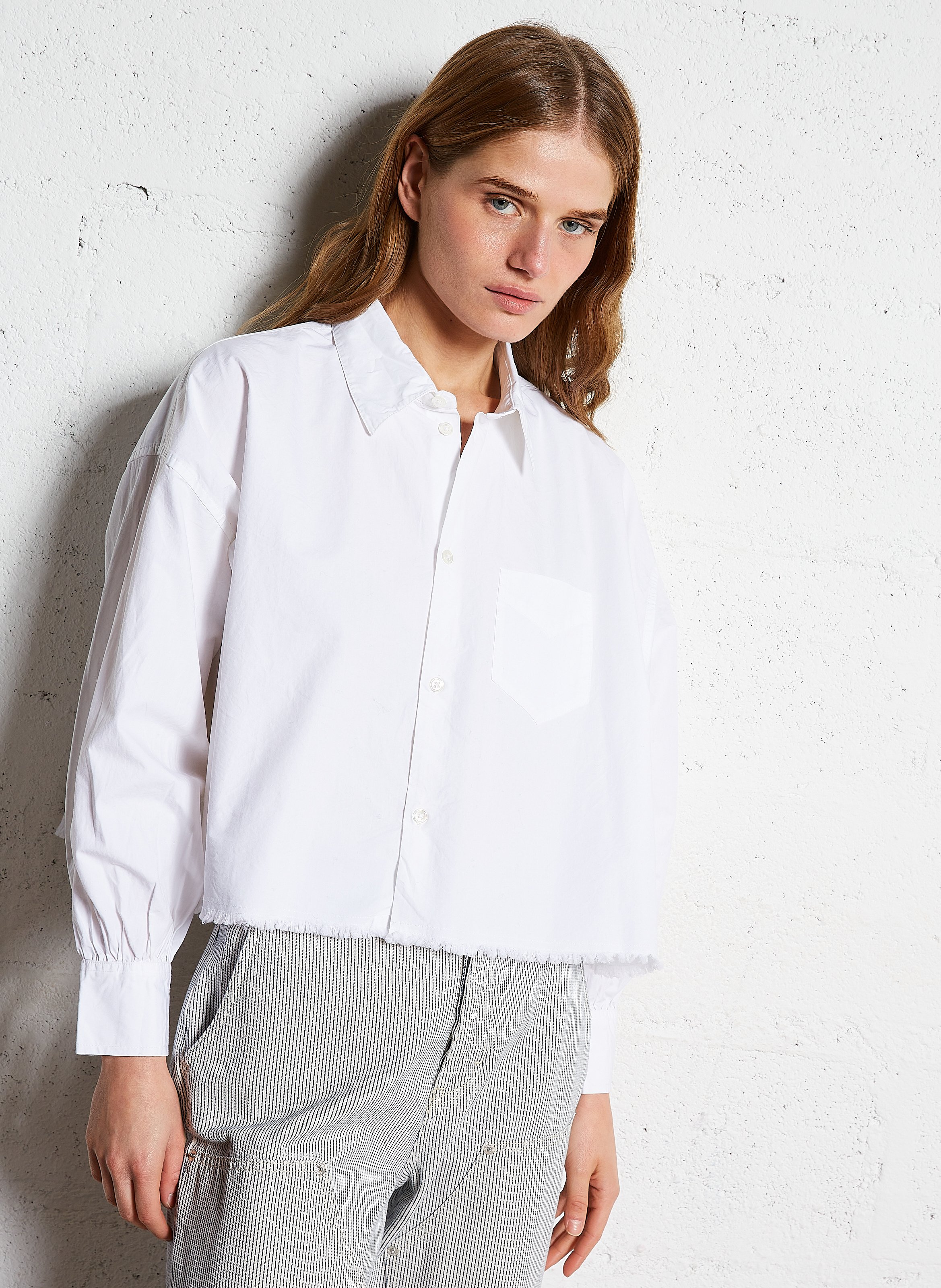 Short cotton poplin dress BELLEROSE White