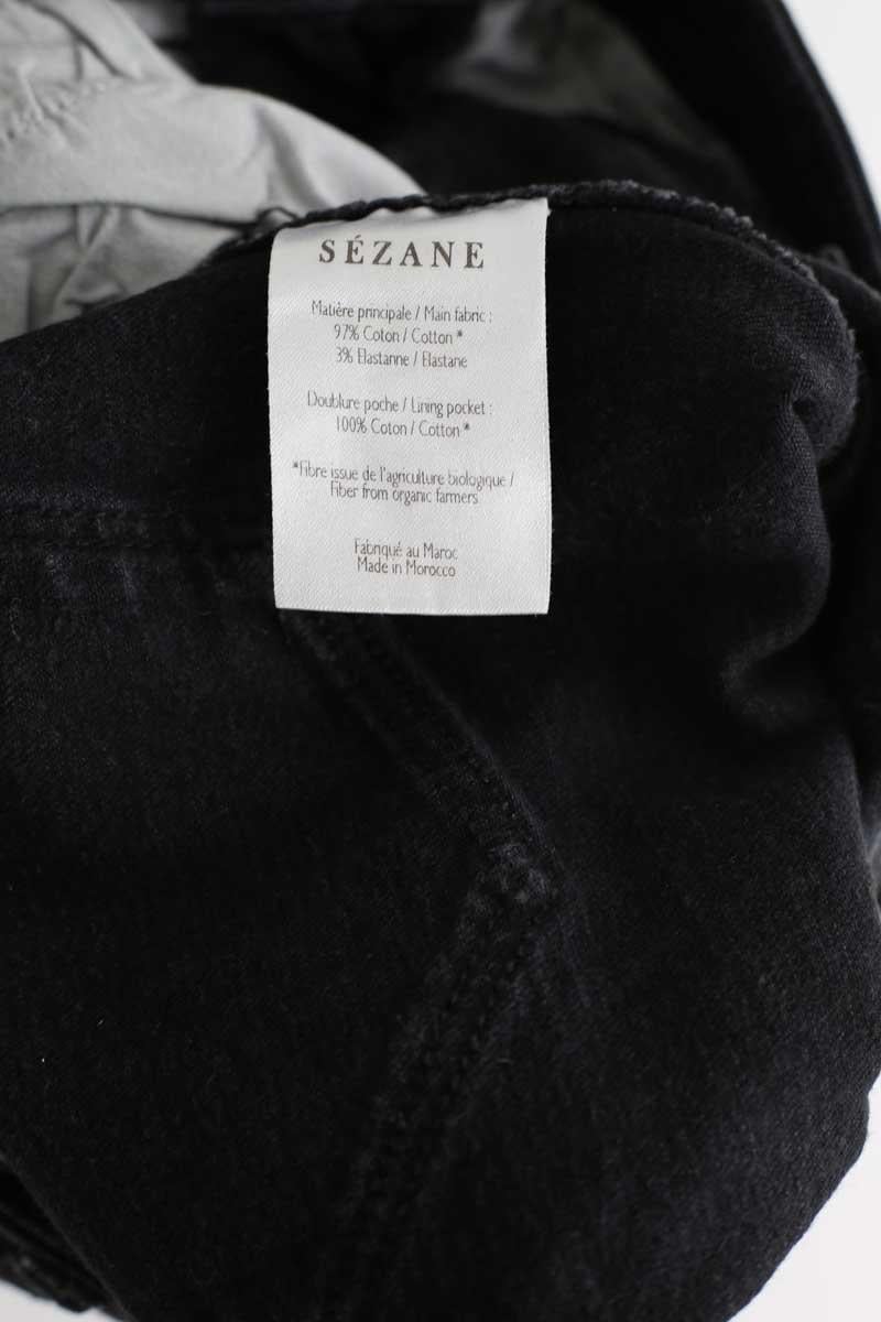 Cotton skinny jeans SEZANE - Seconde main Black