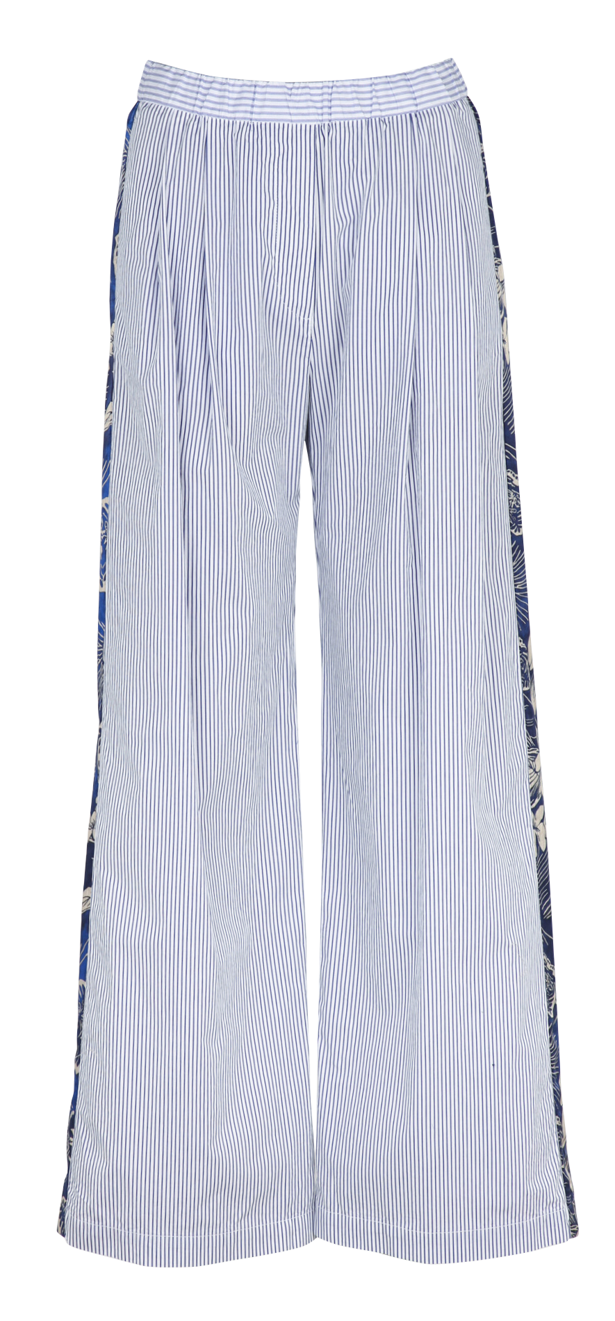 Pantalon évasé en coton Bleu
