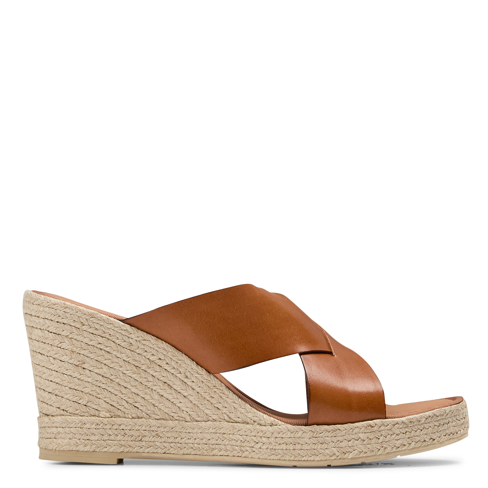 Mules compensées en cuir MON SOULIER