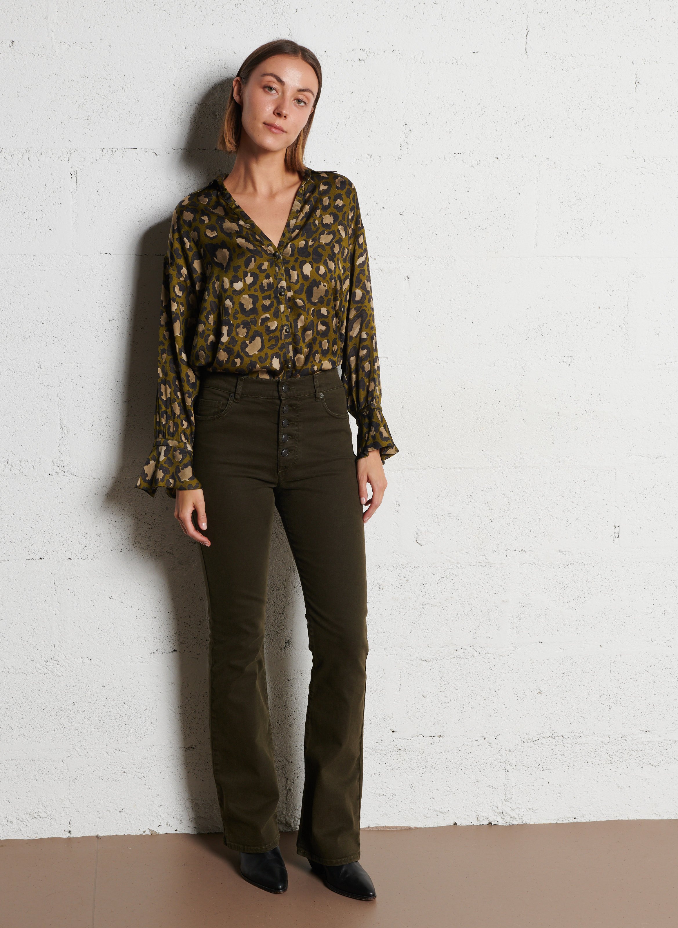 Chemise col classique  IKKS Kaki