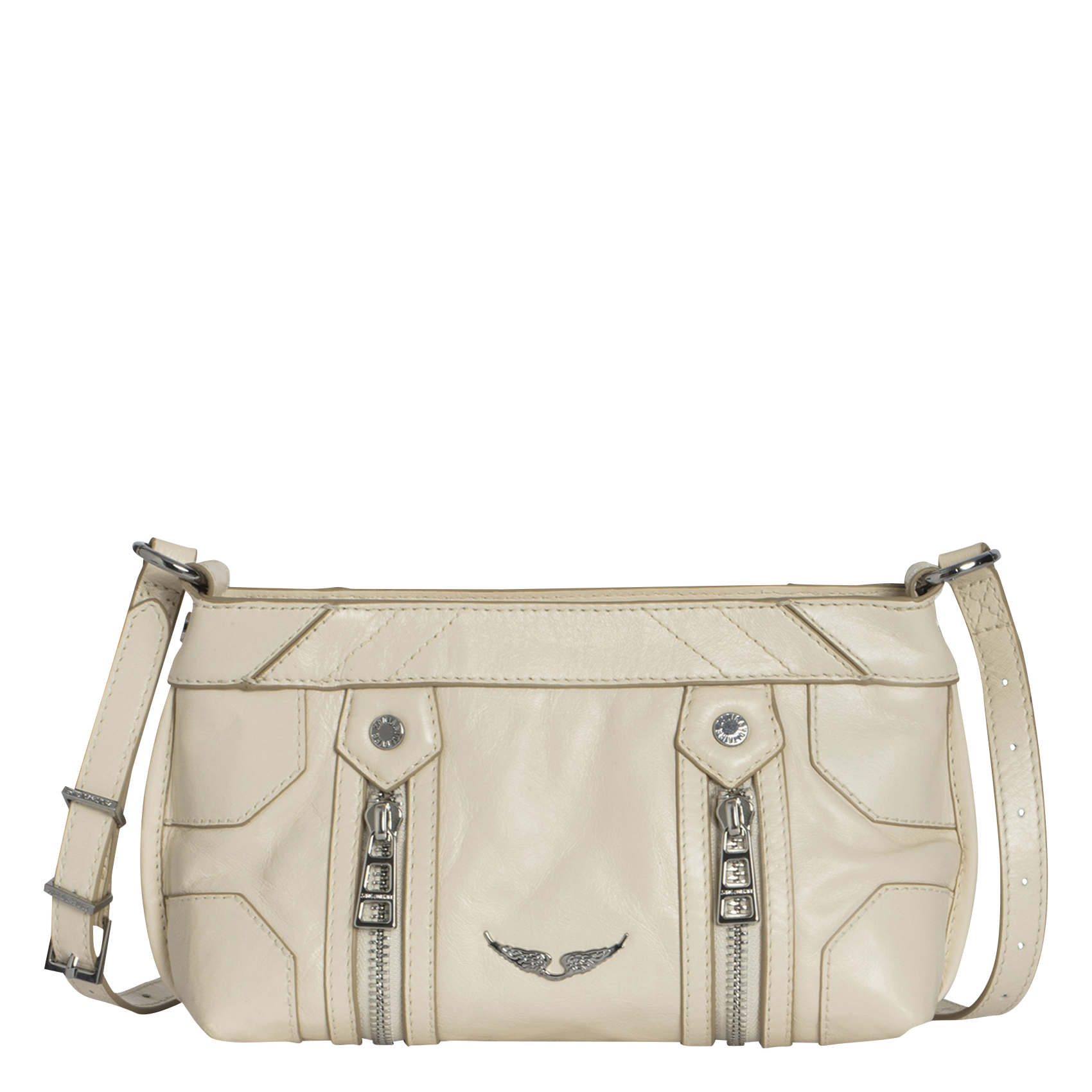 Leren schoudertas met rits ZADIG&VOLTAIRE