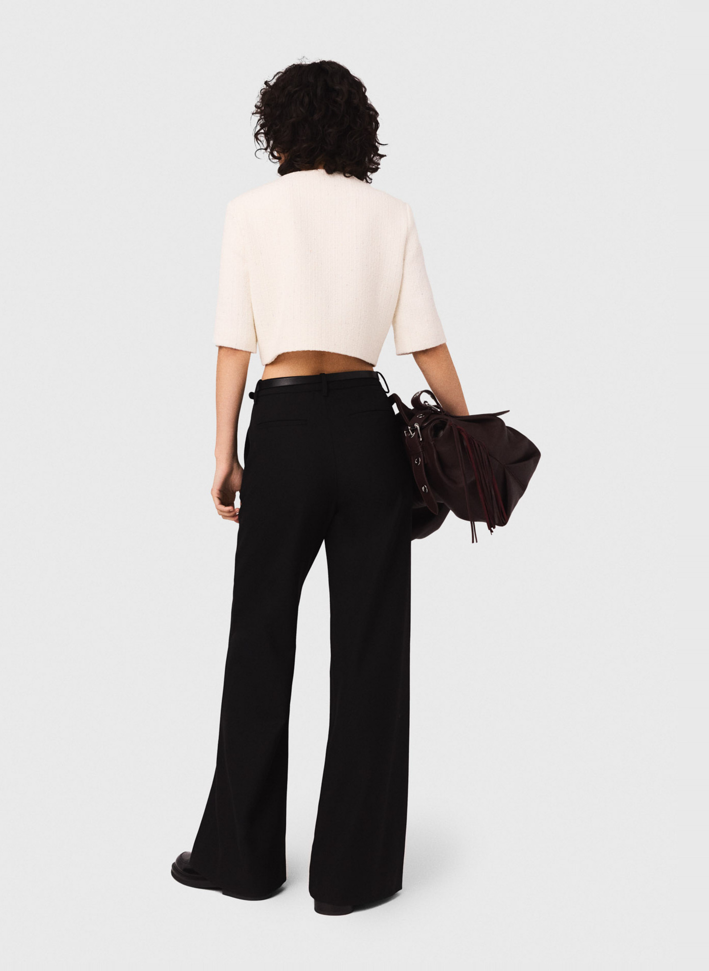 Straight cotton-blend jacket MAJE Beige