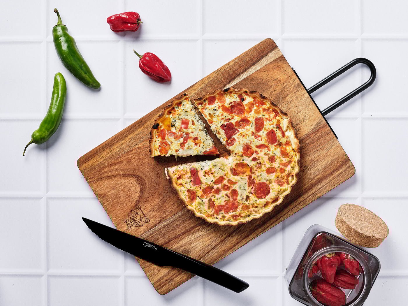 Acacia Wood Cutting Board Stine - 33 x 23cm BJORN Brown