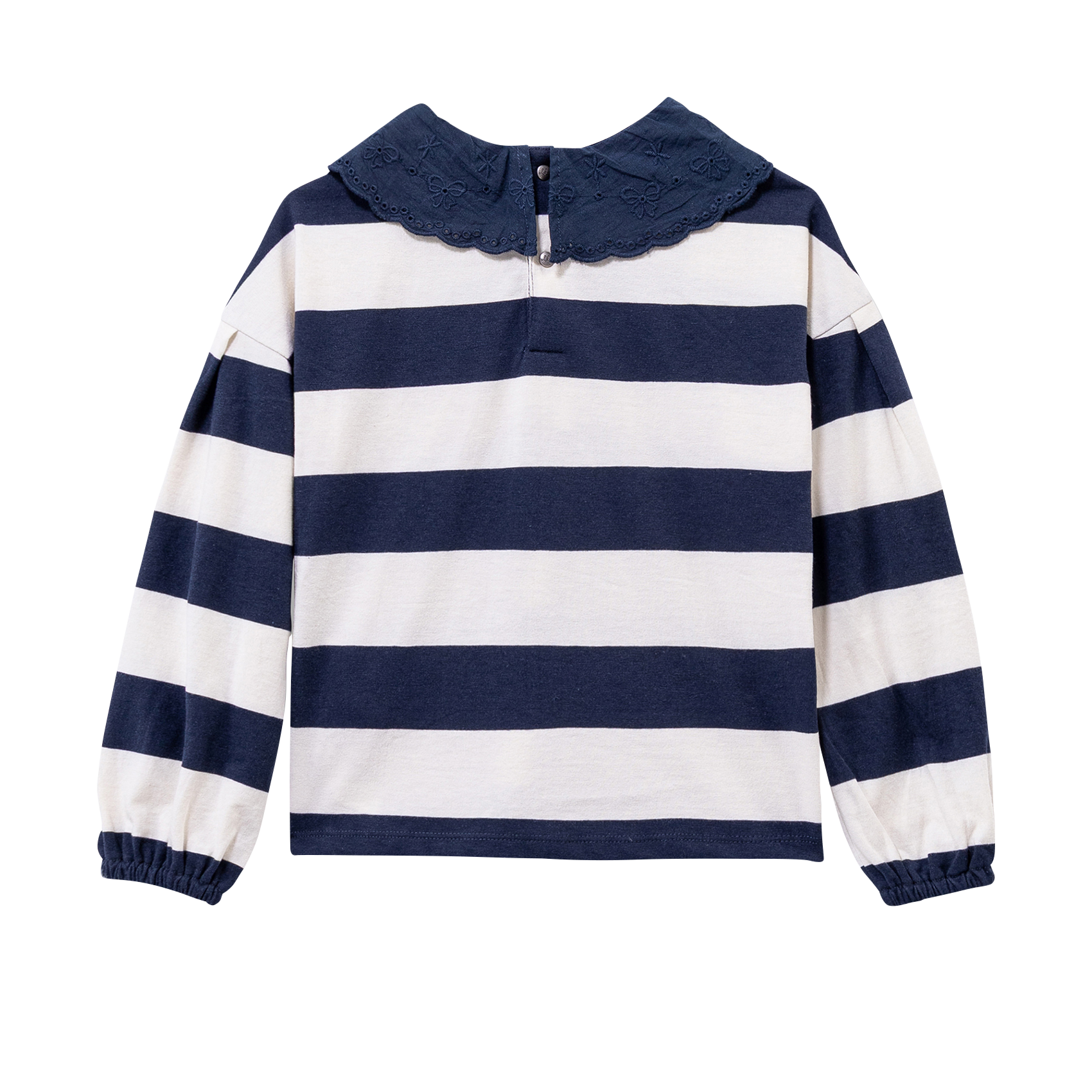 Gestreiftes T-Shirt mit fantasievollem Hemdkragen IKKS JUNIOR Blau