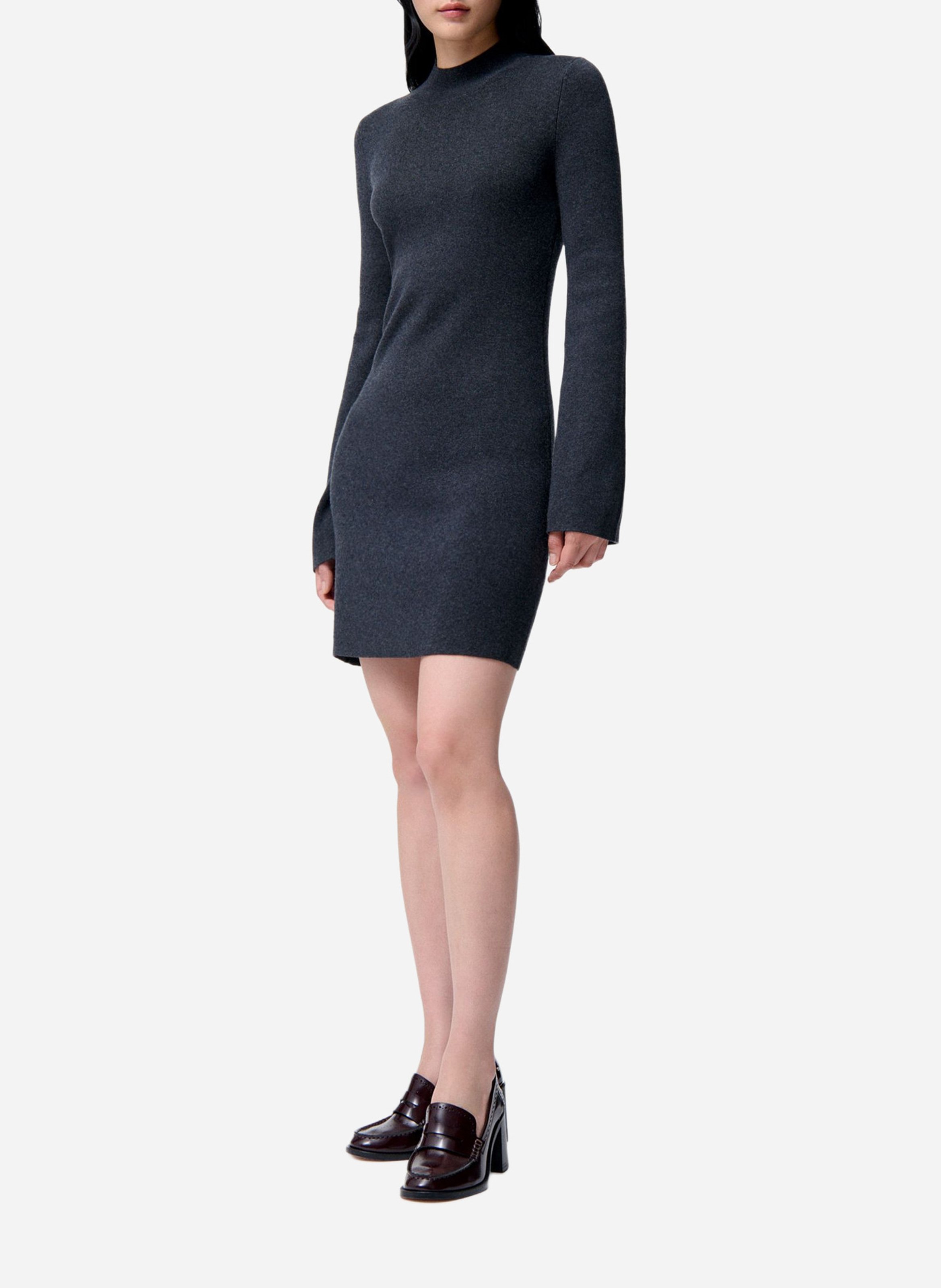 Robe courte col rond en laine mélangée VANESSA BRUNO