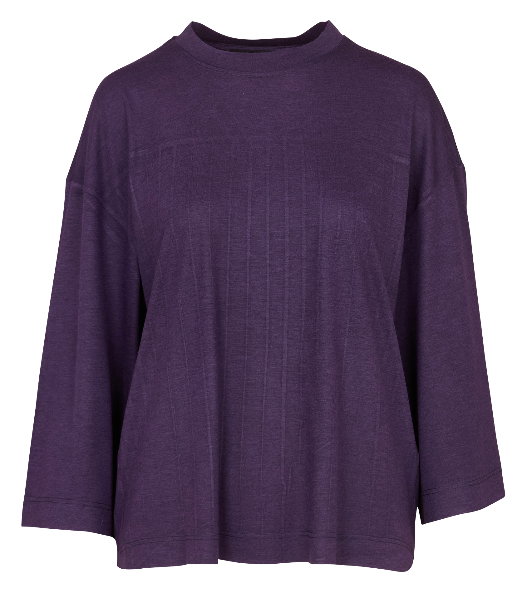 Effen top met lange mouwen en ronde hals COTELAC Violet