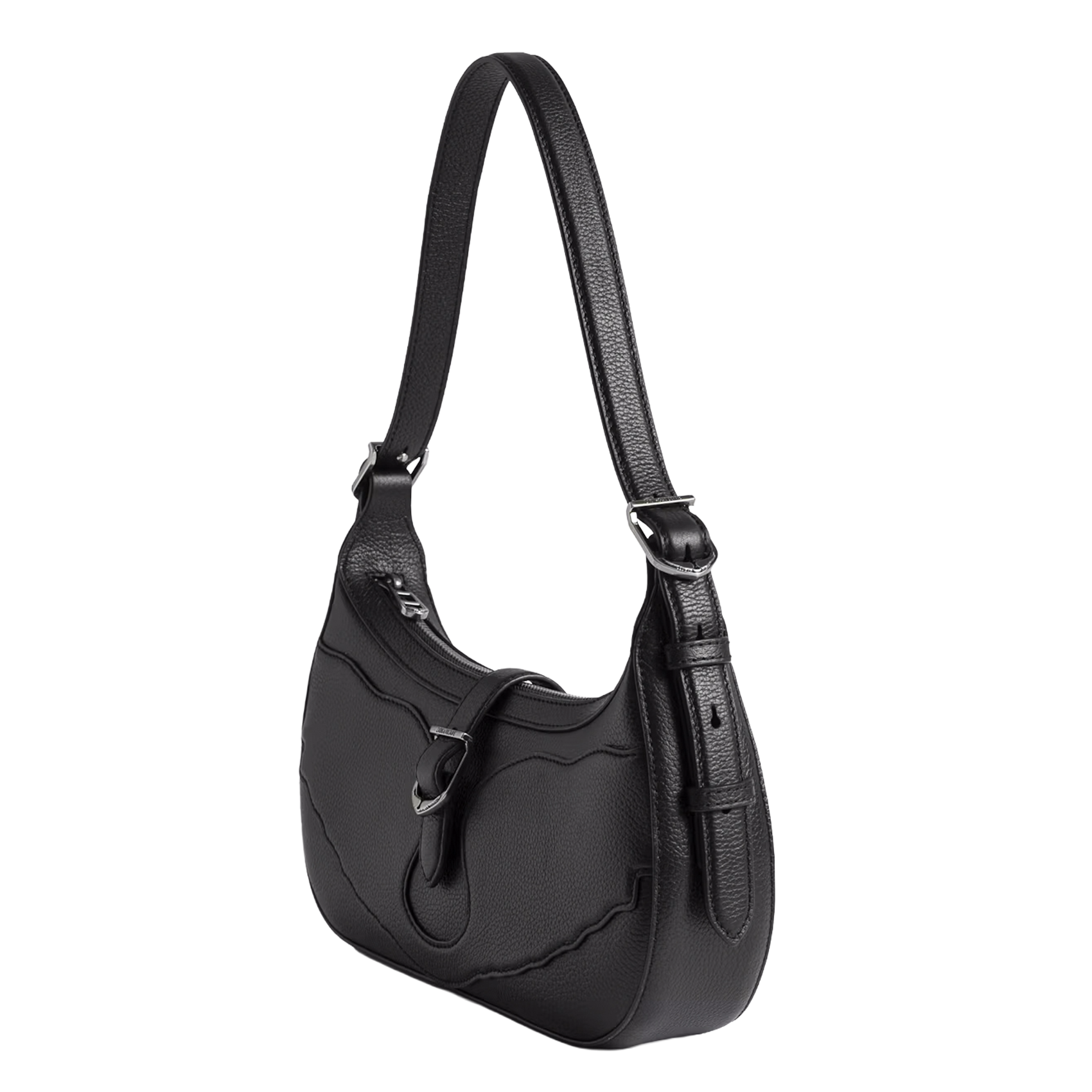 Grained leather baguette bag ZADIG&VOLTAIRE Black