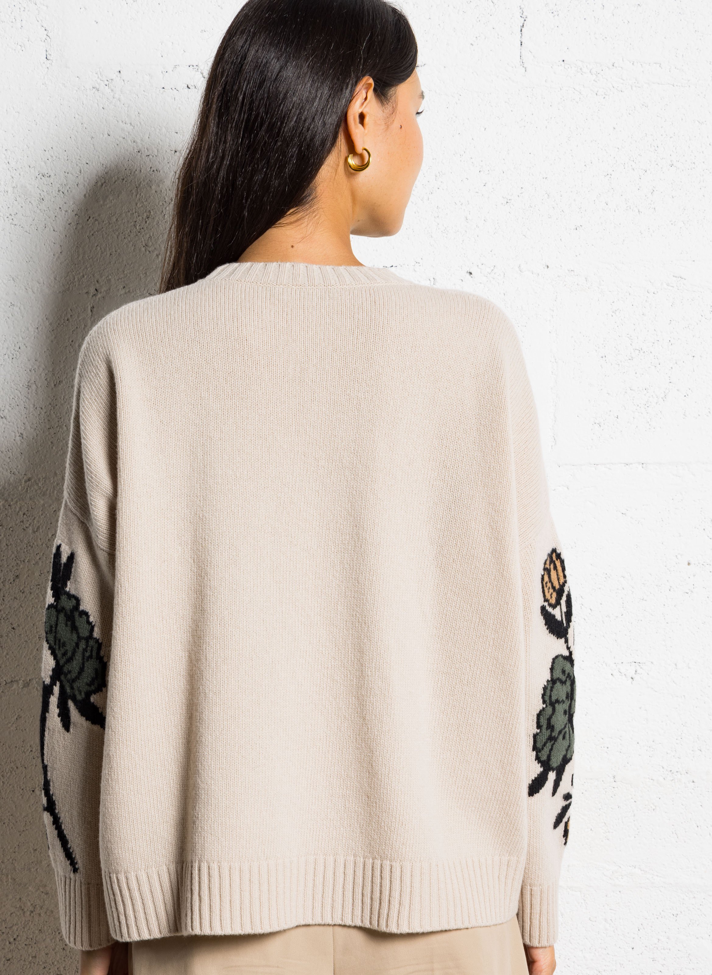 Pull col rond en laine MAX MARA WEEK END Beige