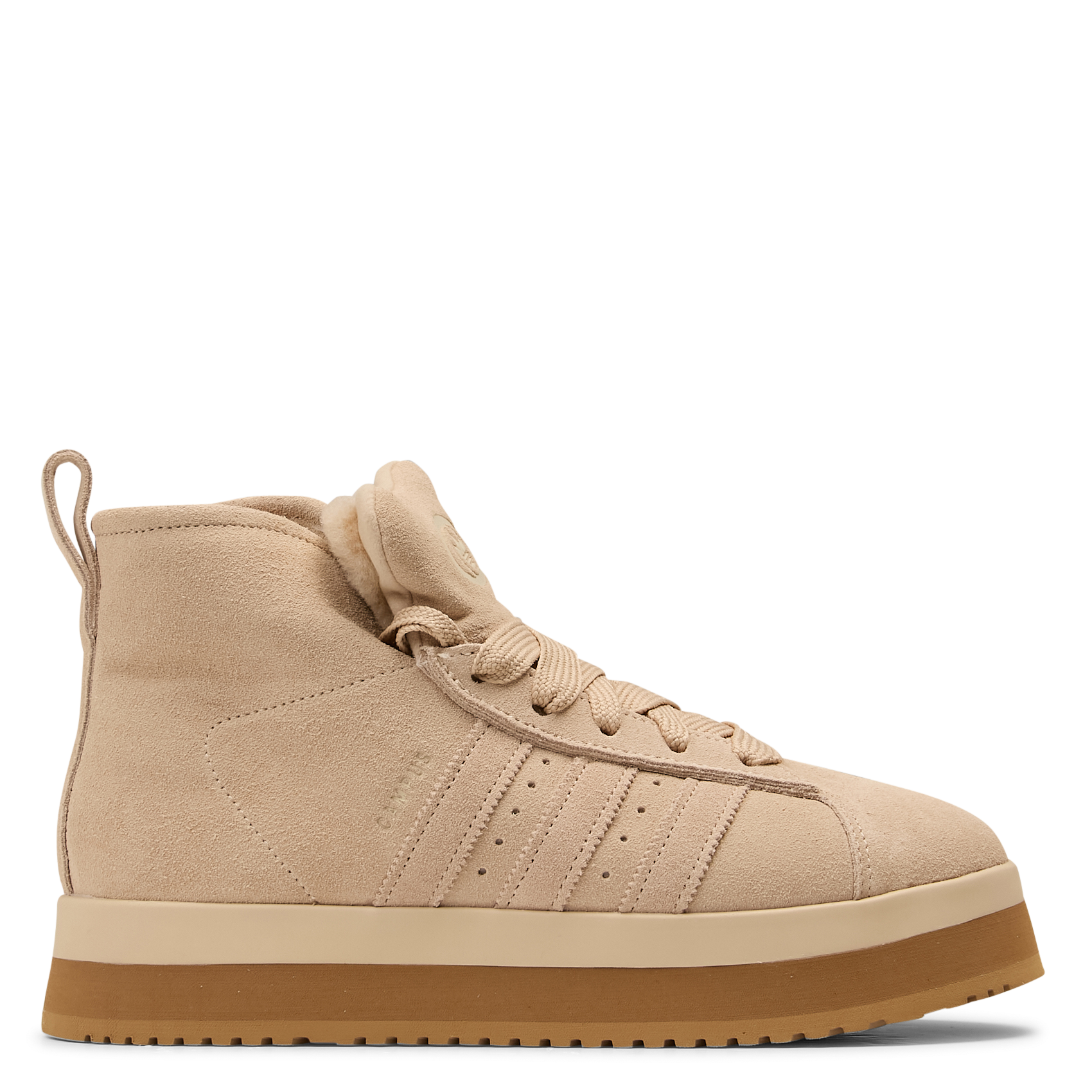 High-top leather flatform sneakers ADIDAS Beige