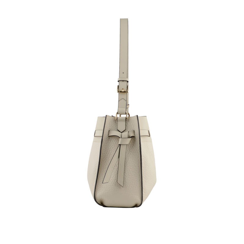 Shoulder bag - cowhide leather POURCHET Beige
