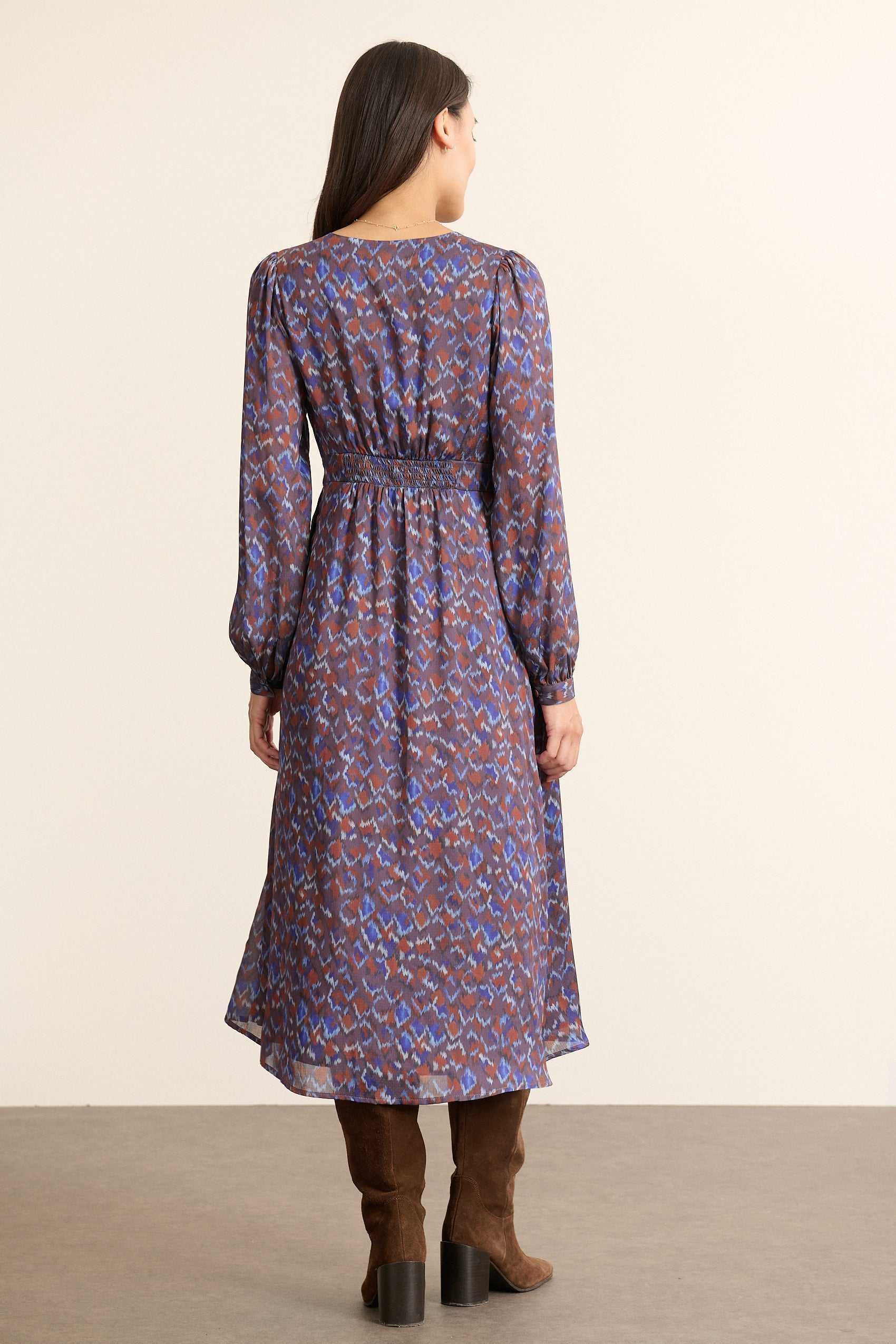 Printed midi dress GARANCE PARIS Blue