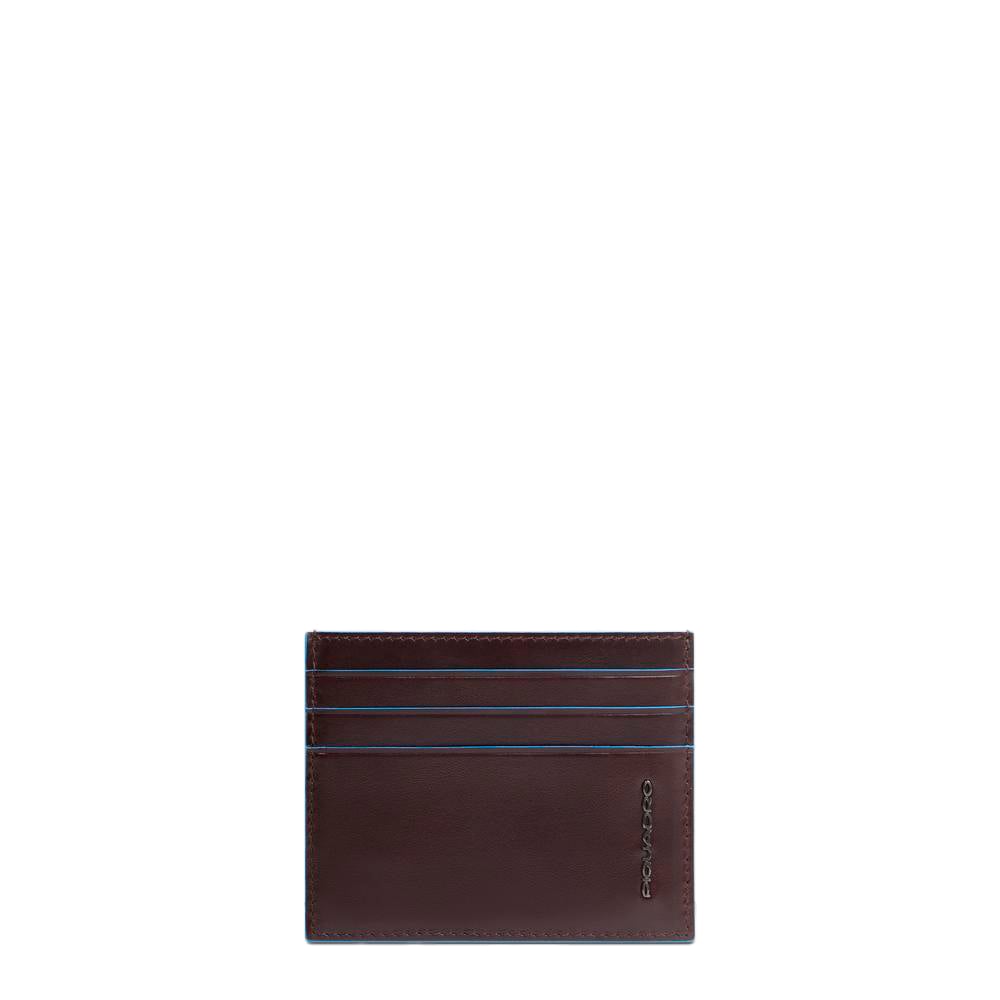 Men's slim leather credit card holder with RFID protection PIQUADRO