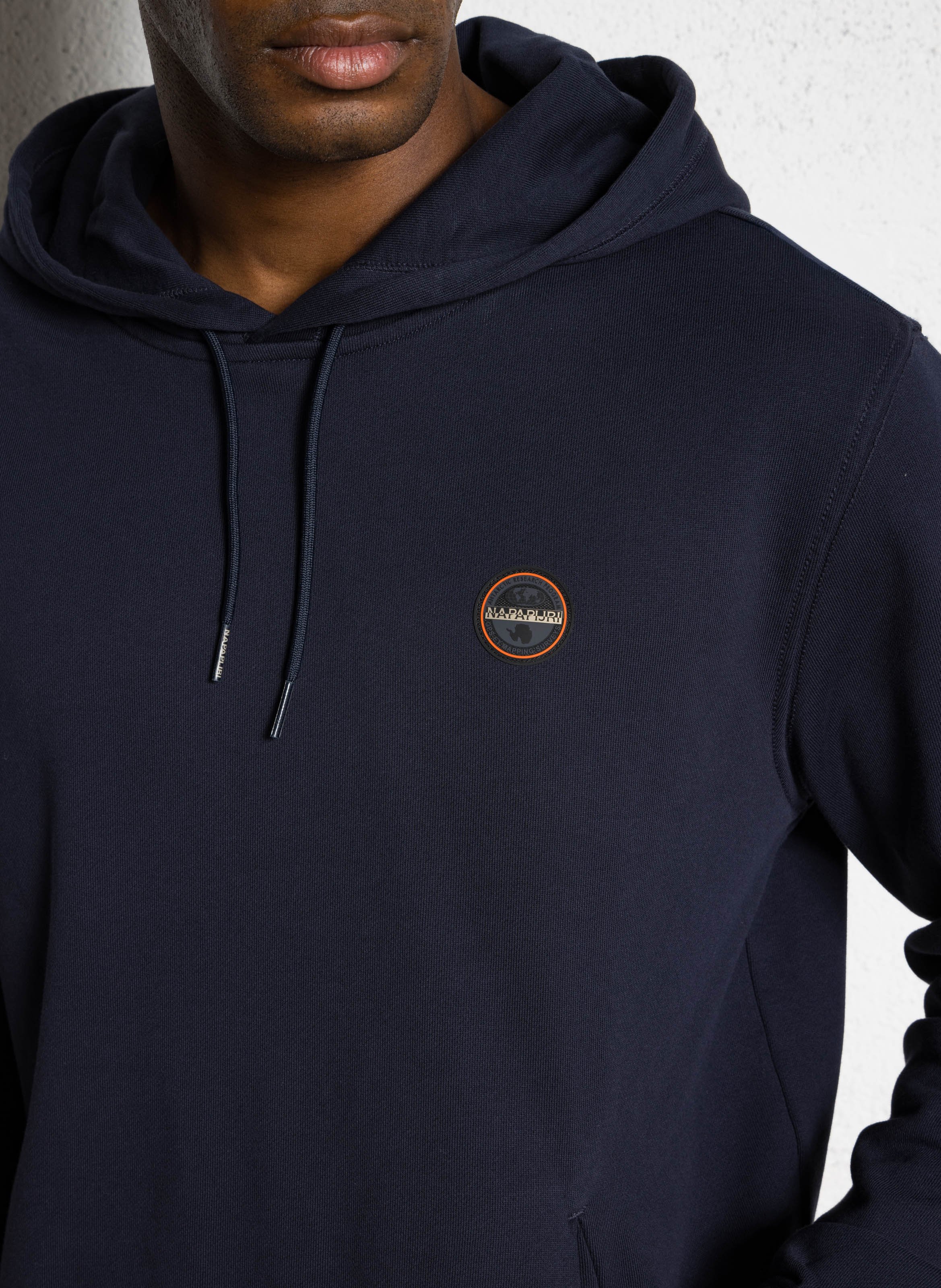 Sweat à capuche droit en coton NAPAPIJRI Bleu