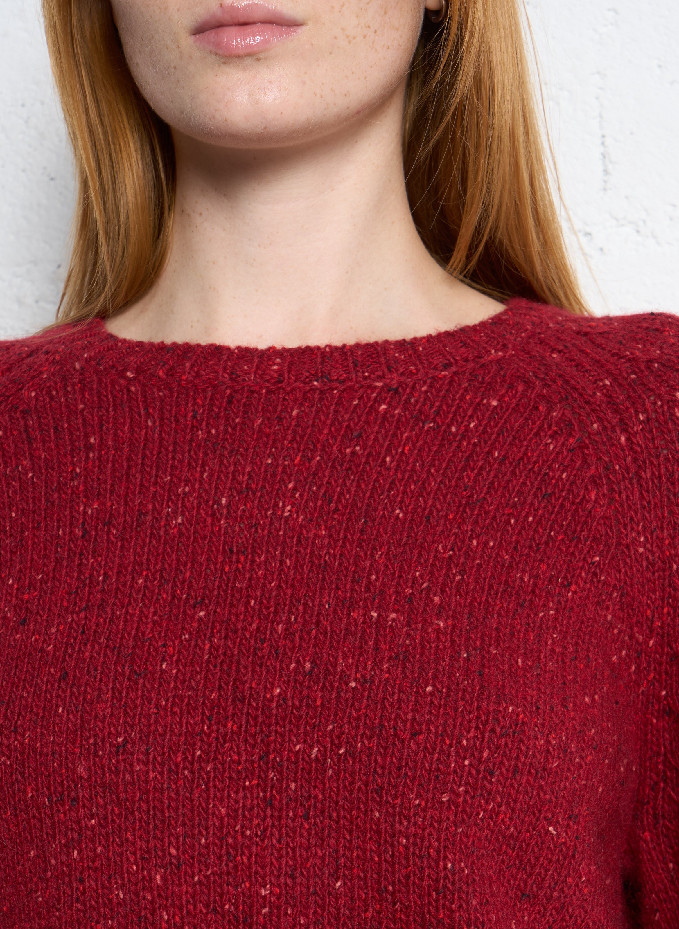 Blended wool oversize sweater IKKS Red