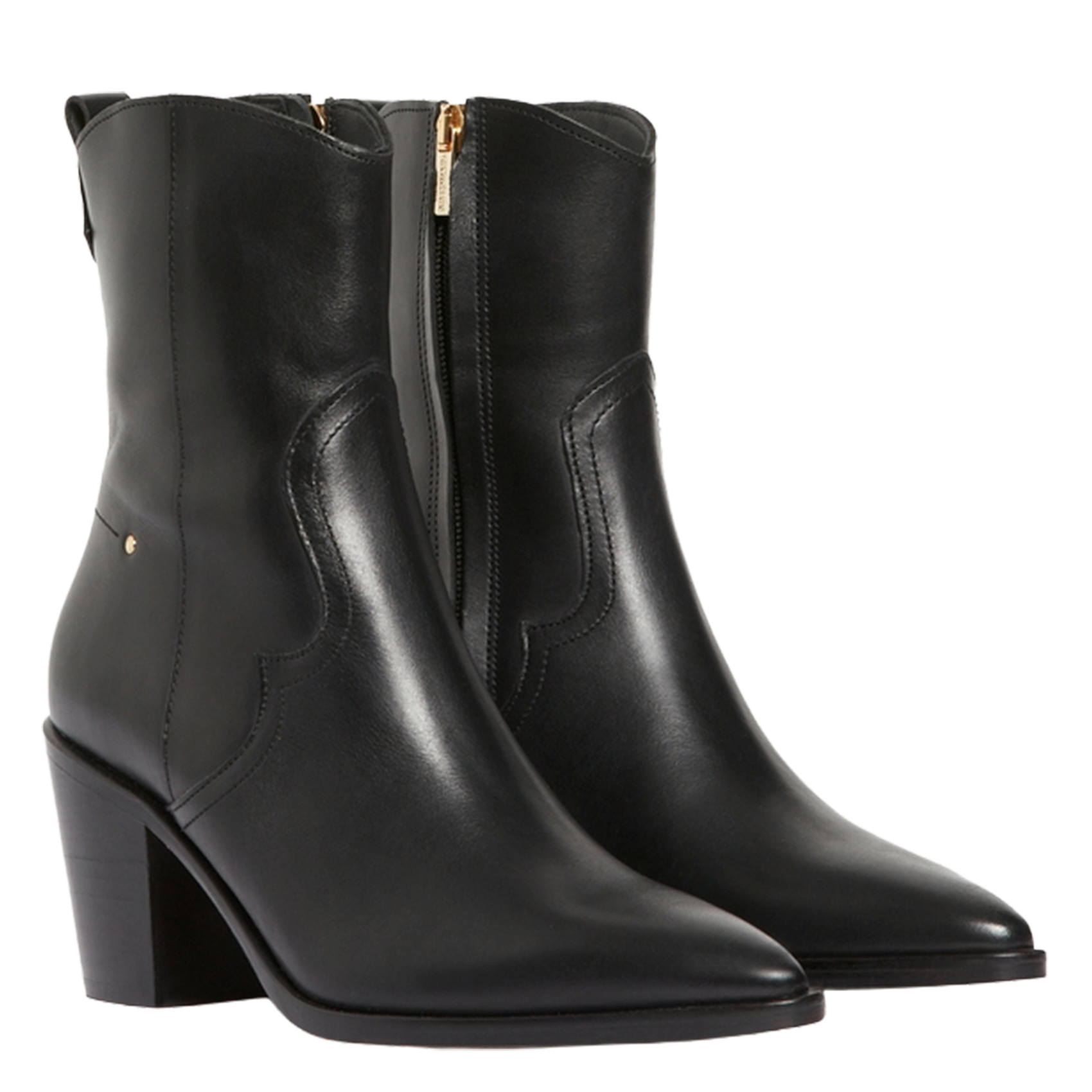Bianca leather ankle boots VANESSA BRUNO Black
