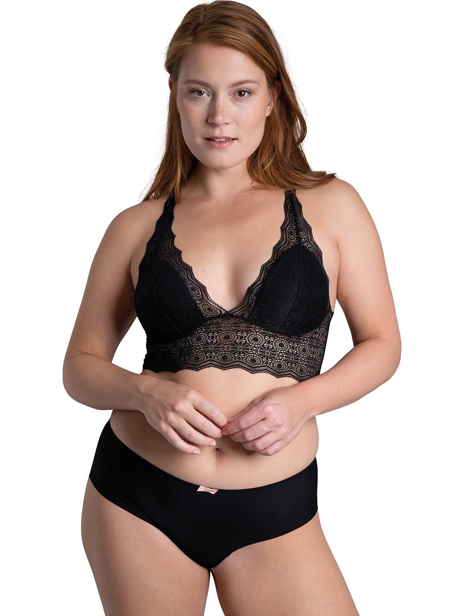 Bralette with thin molded cups Black