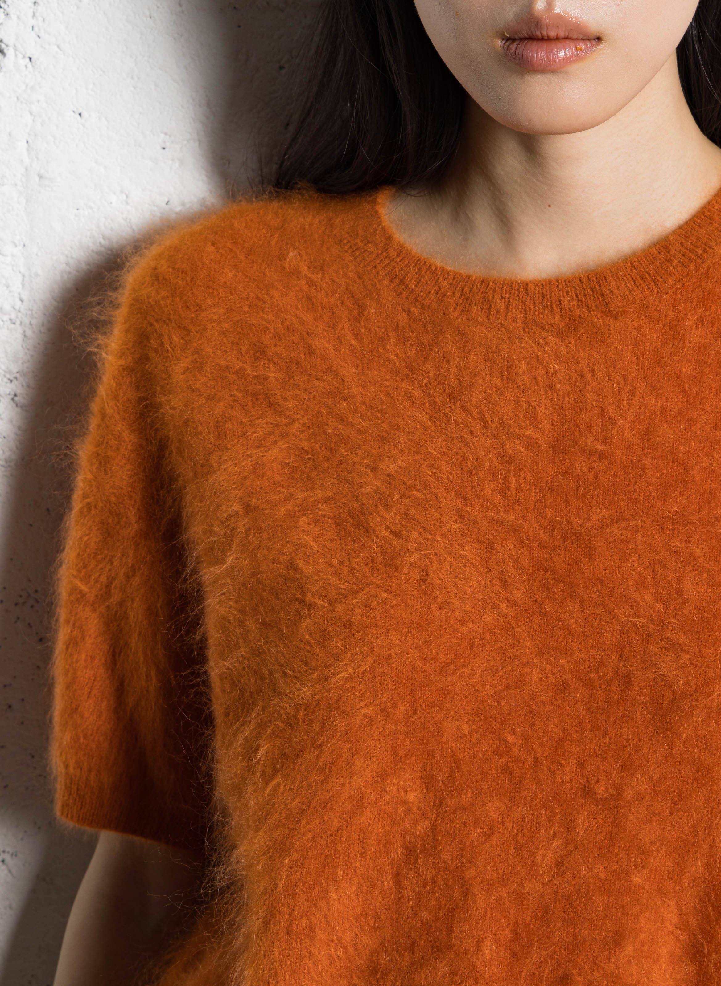 Maglione dritto scollo tondo in cashmere IKKS Arancio