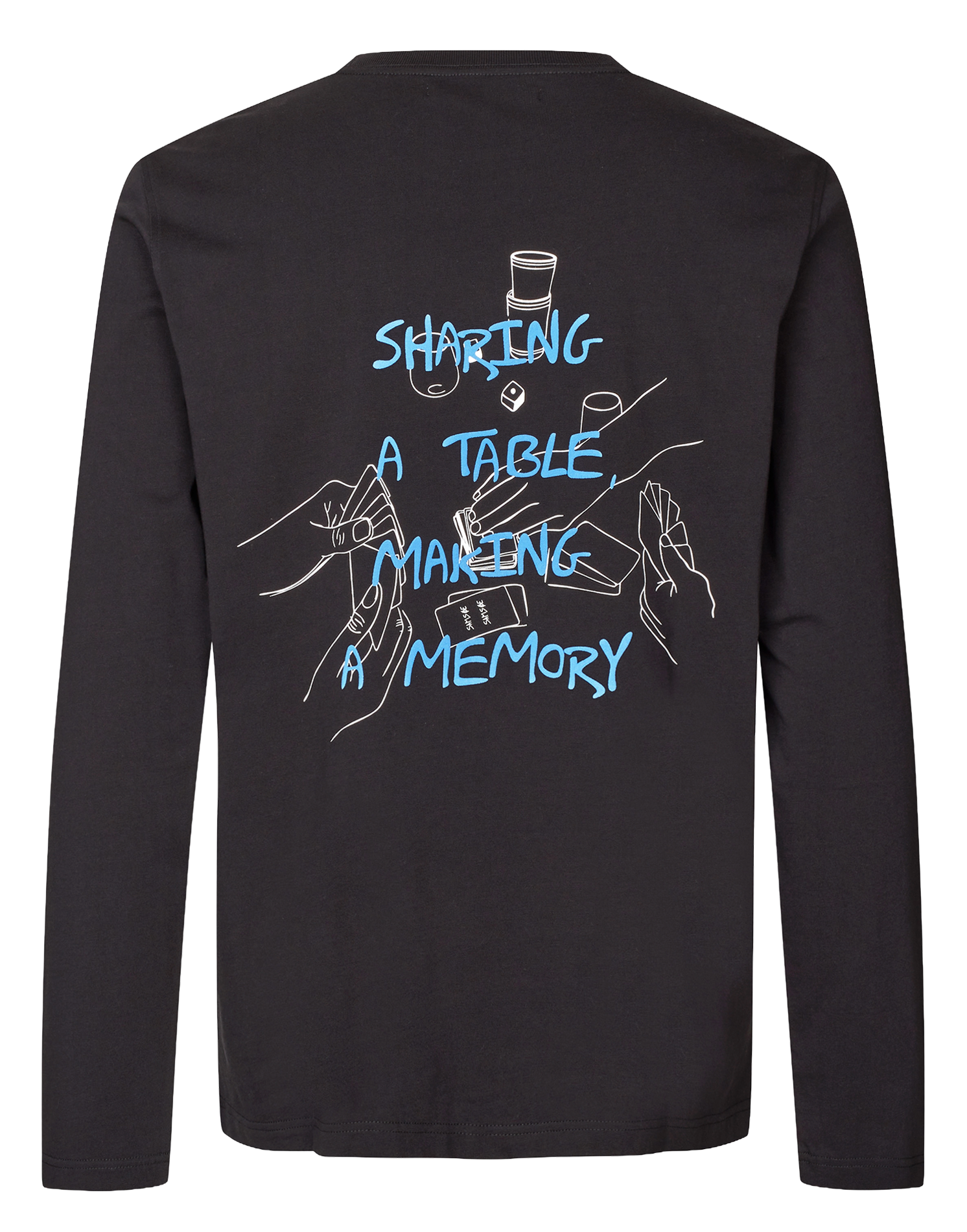 Camiseta de algodón bio con cuello redondo SAMSOE SAMSOE Negro