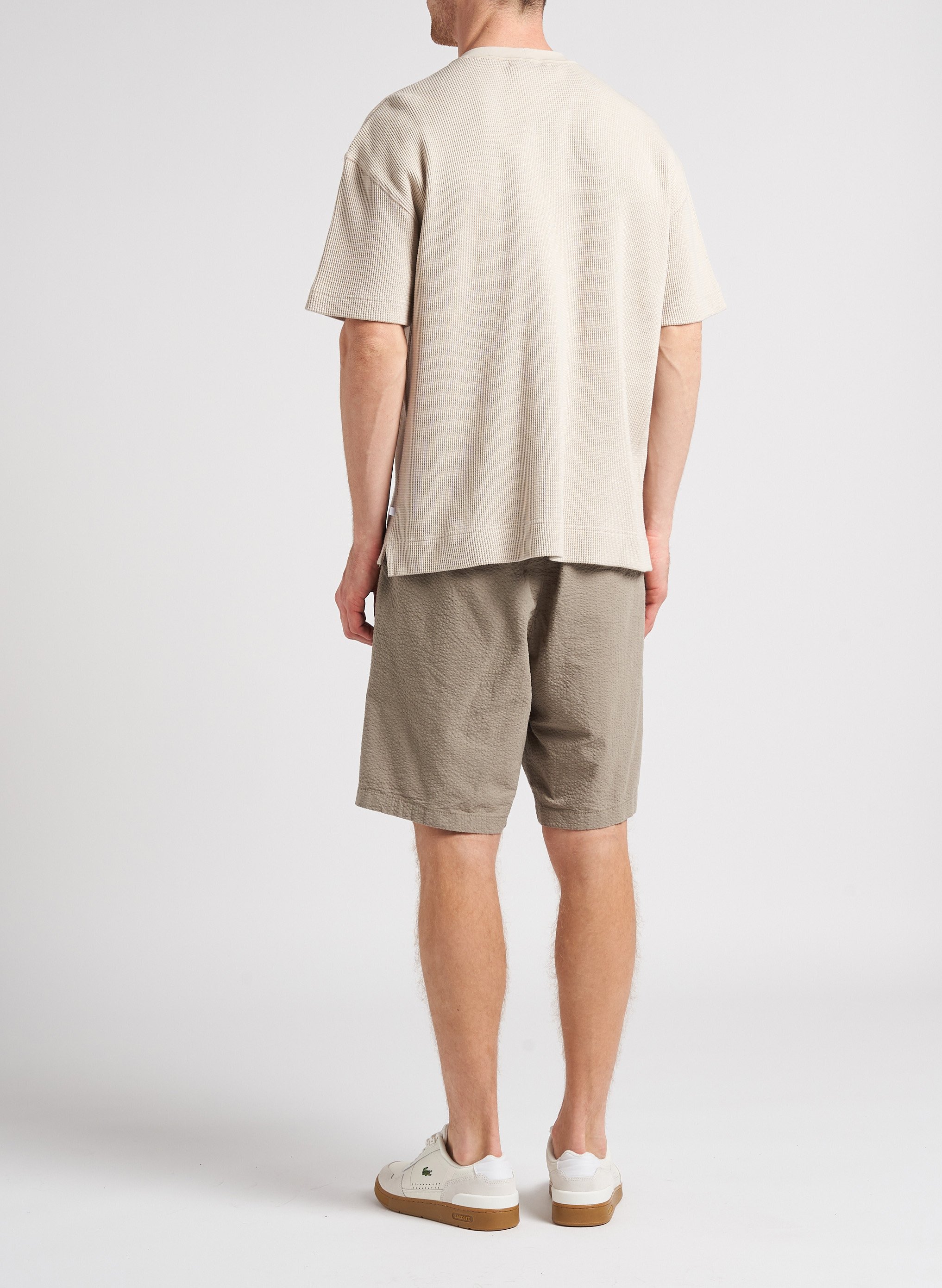 Bermuda texturé en coton bio mélangé  SELECTED Gris