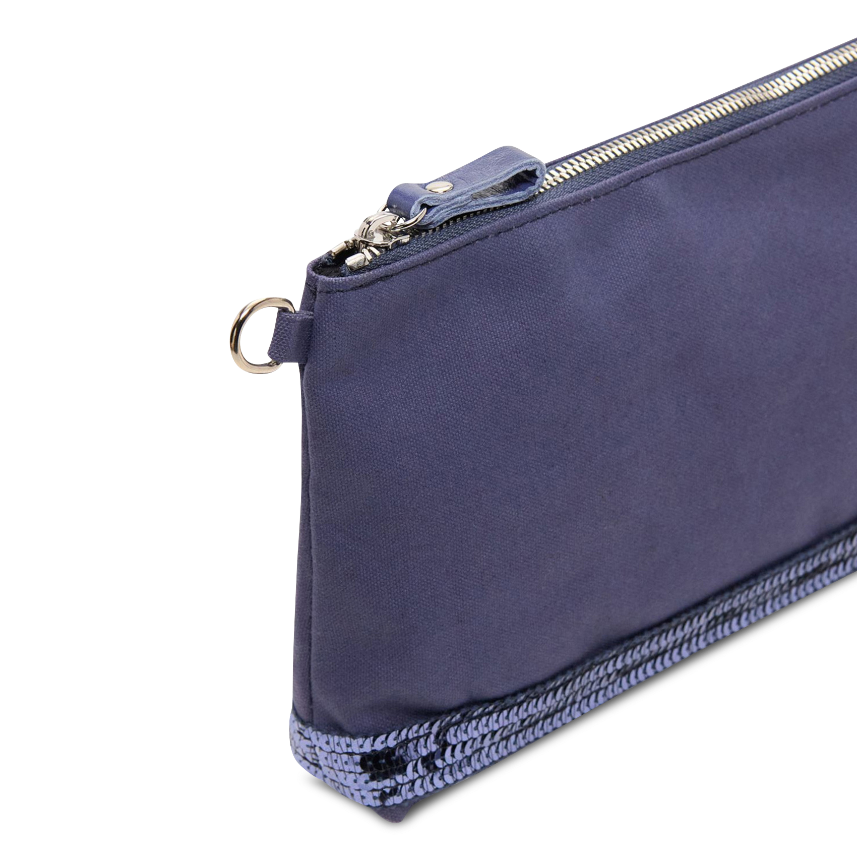 Sequined cotton clutch bag VANESSA BRUNO Blue