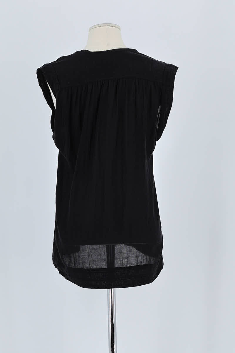 Azawood sleeveless top ISABEL MARANT ÉTOILE - SECONDE MAIN Black