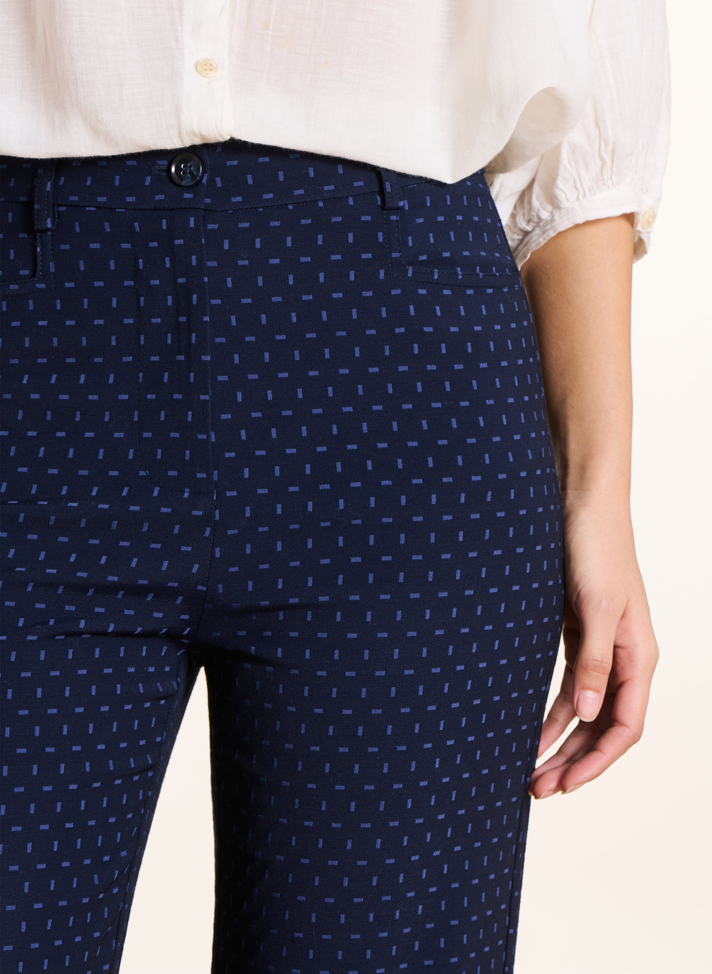 Pantalon flare en jacquard imprimé LA FEE MARABOUTEE Multicolore