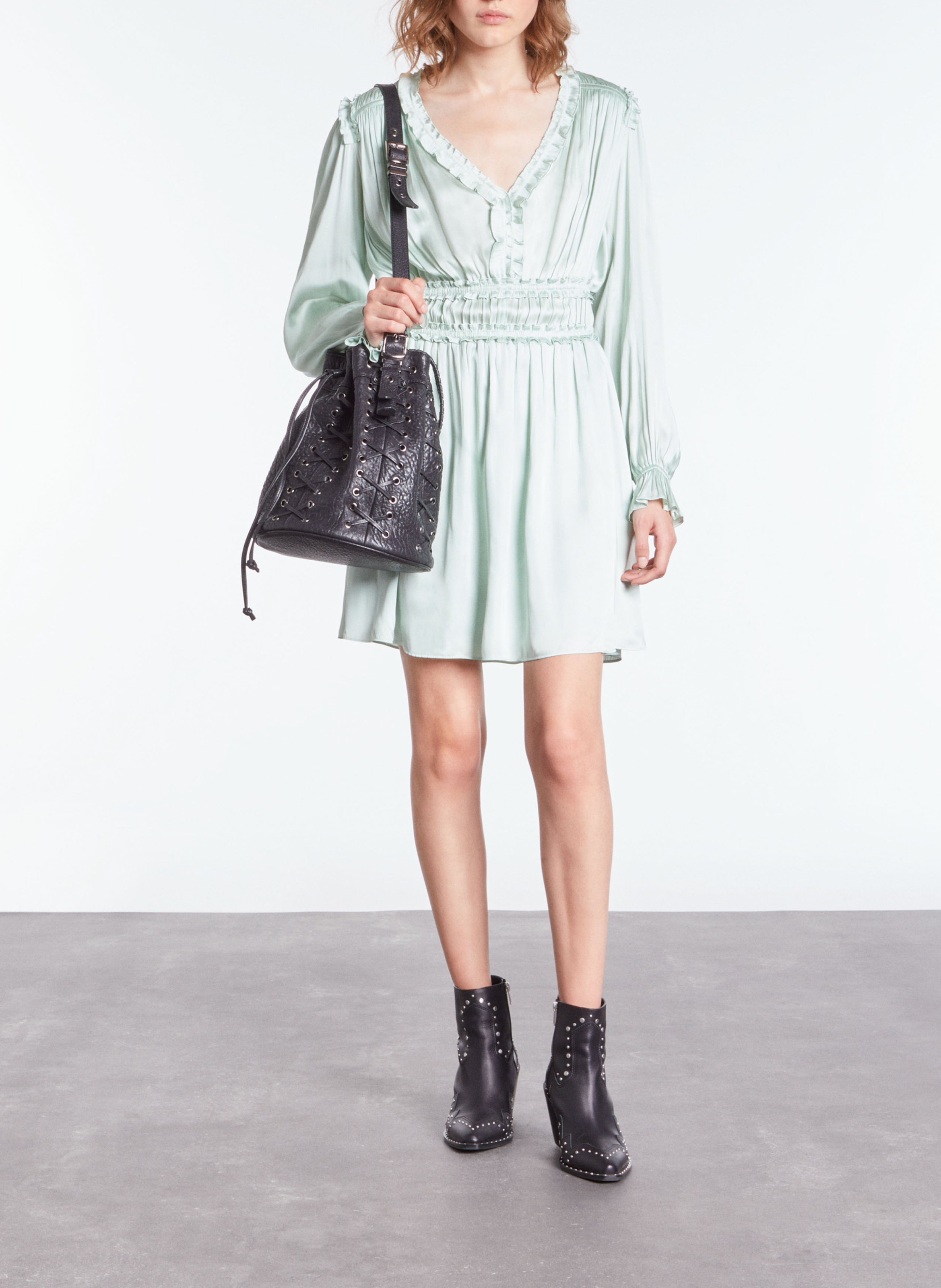 Robe courte col V  THE KOOPLES Bleu