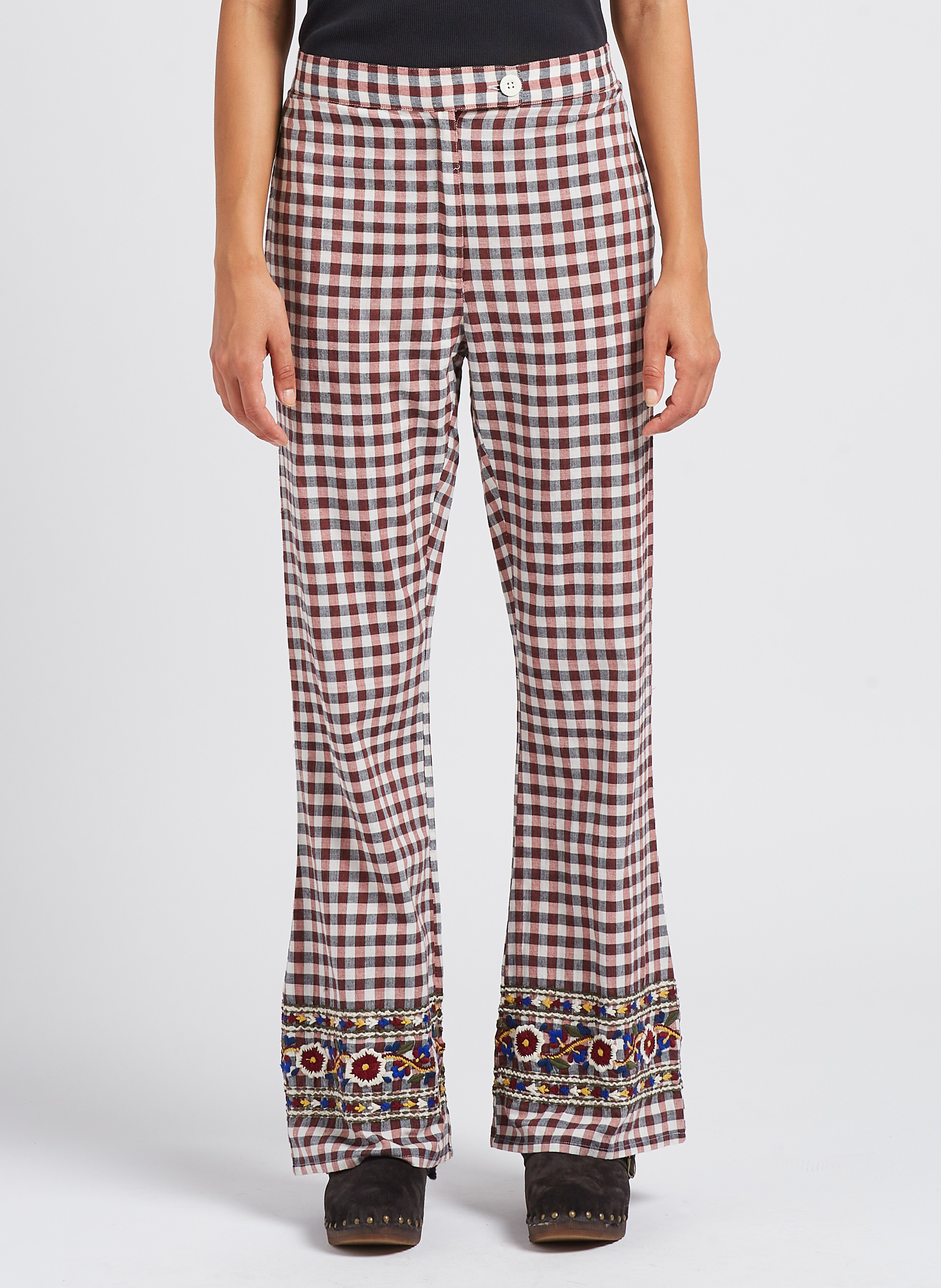 Bedruckte Baumwollhose V DE VINSTER Braun