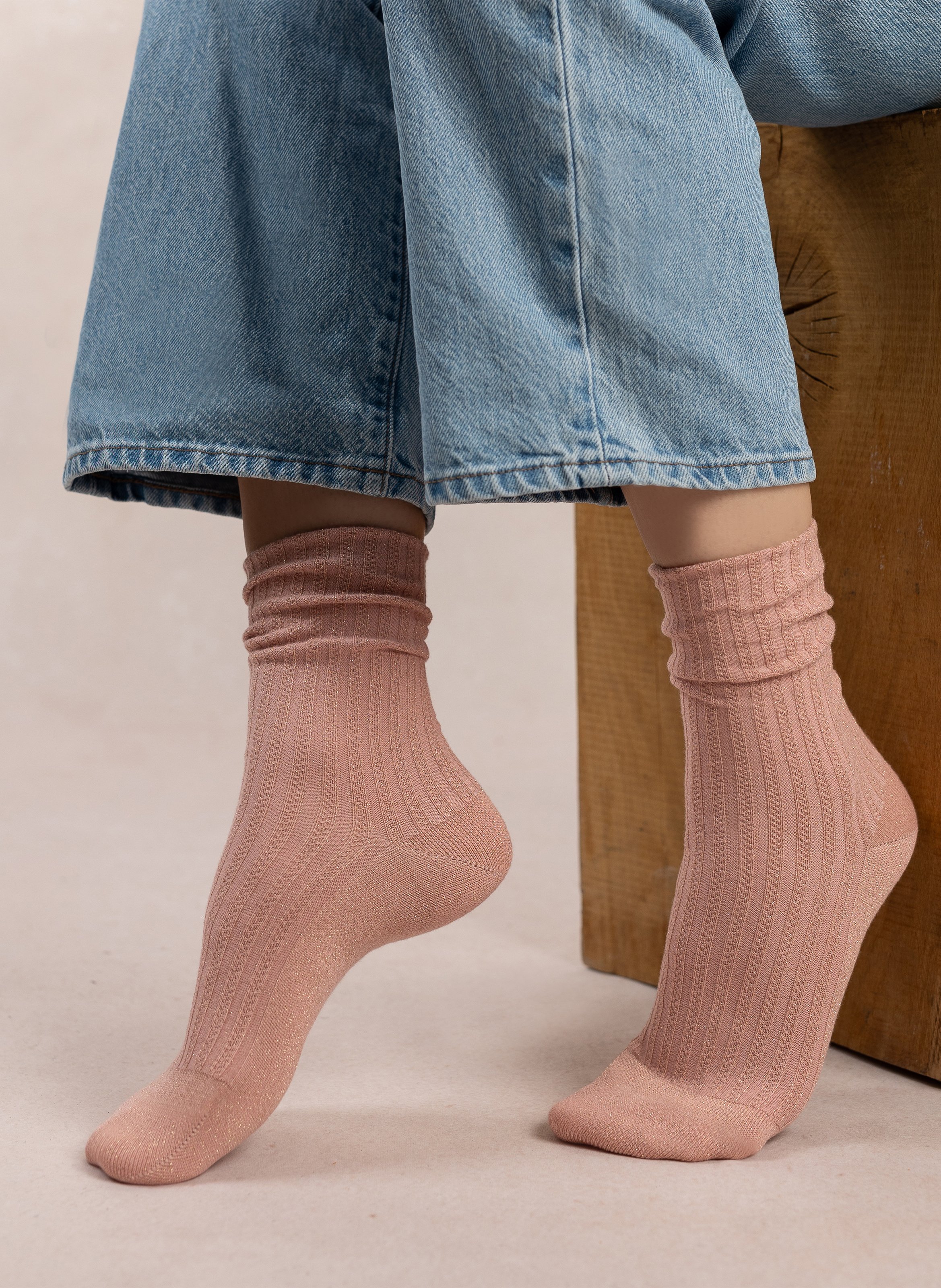 Cotton socks with logo BLEUFORET