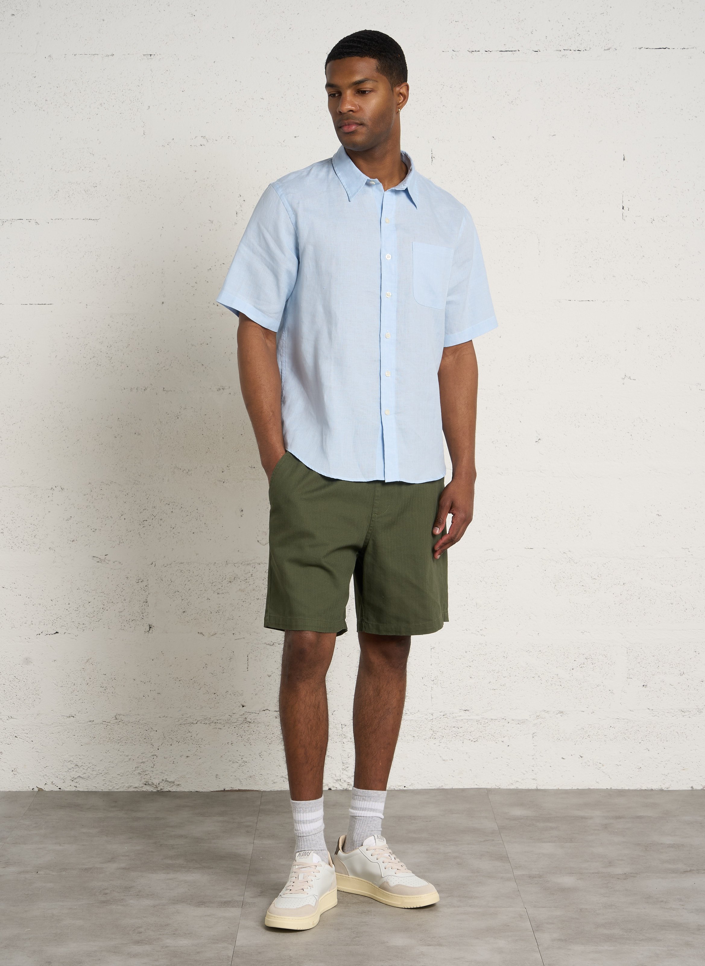 Short droit en coton FARAH Vert