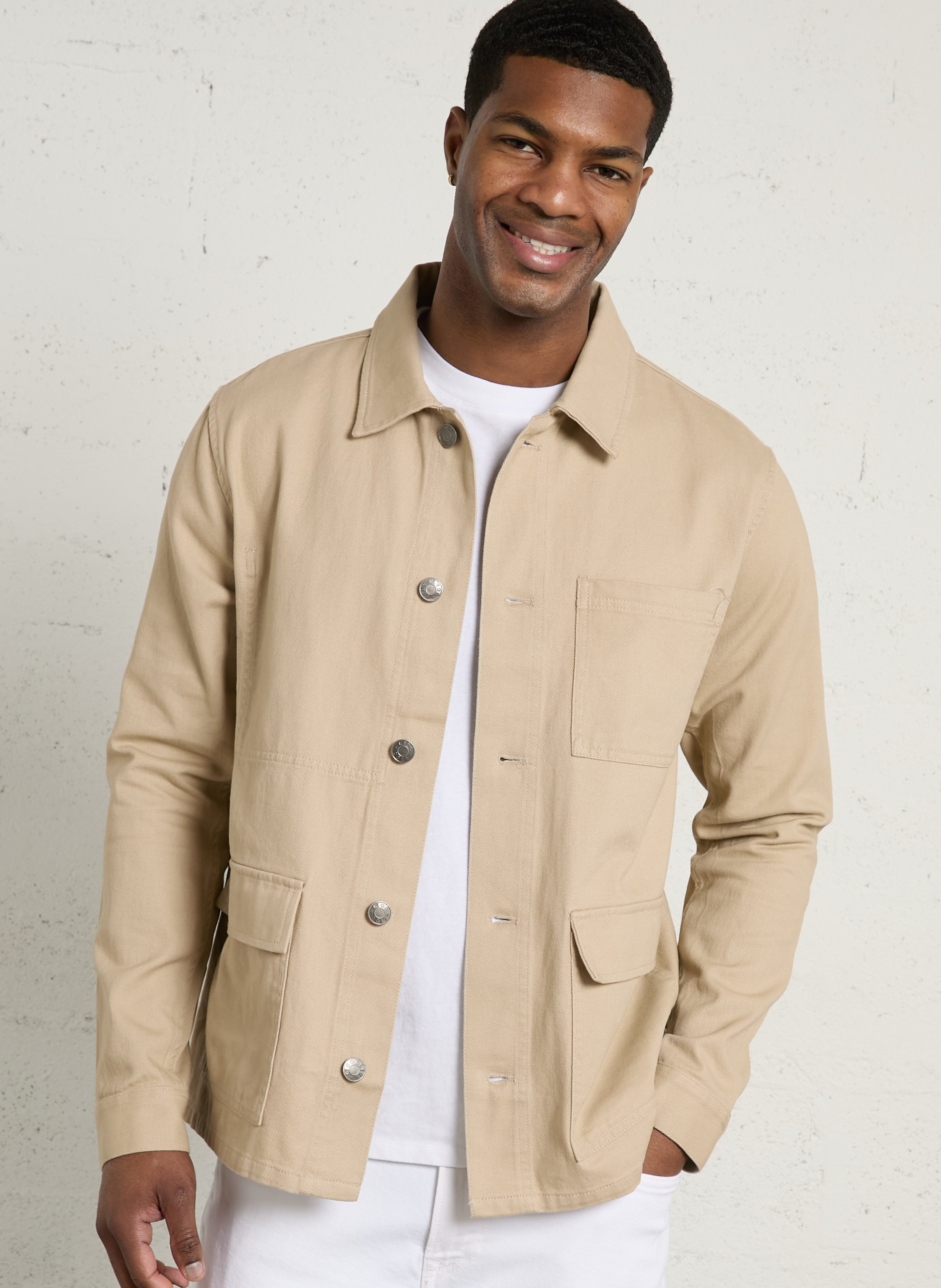 Recht, katoenen jasje LE TEMPS DES CERISES Grijs