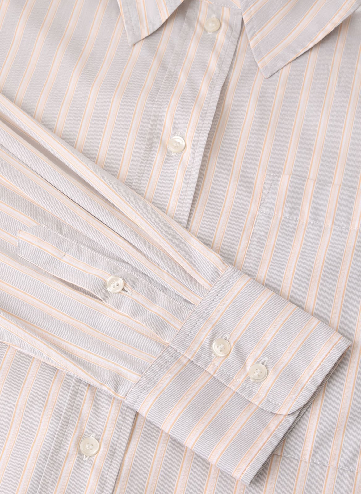 Gestreifte Bluse mit klassischem Kragen SOEUR Orange