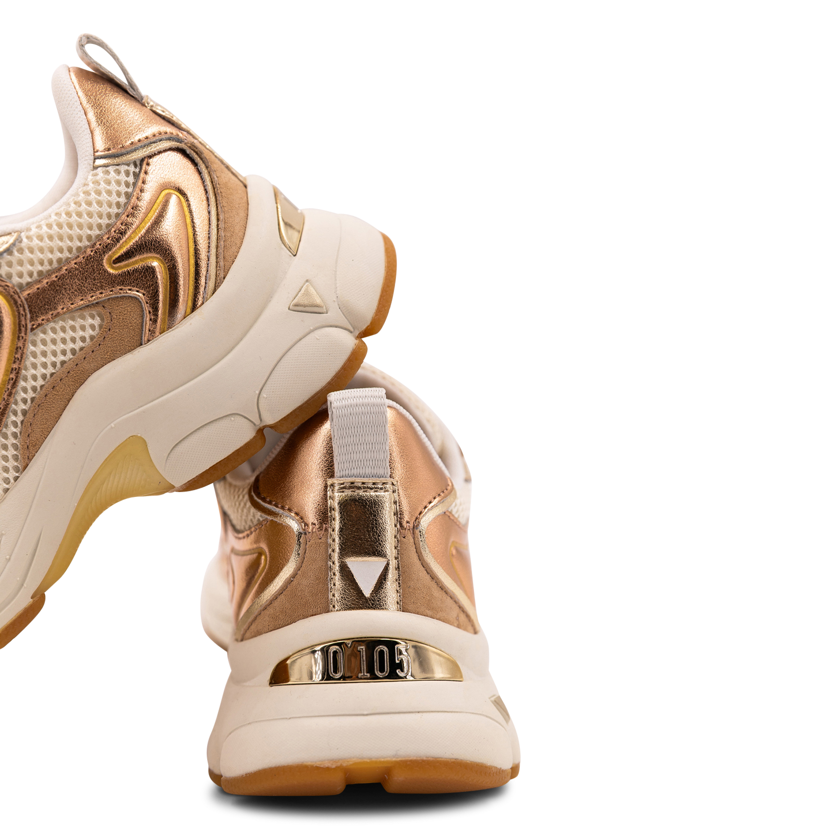 Baskets basses métallisées  0'105 Marron