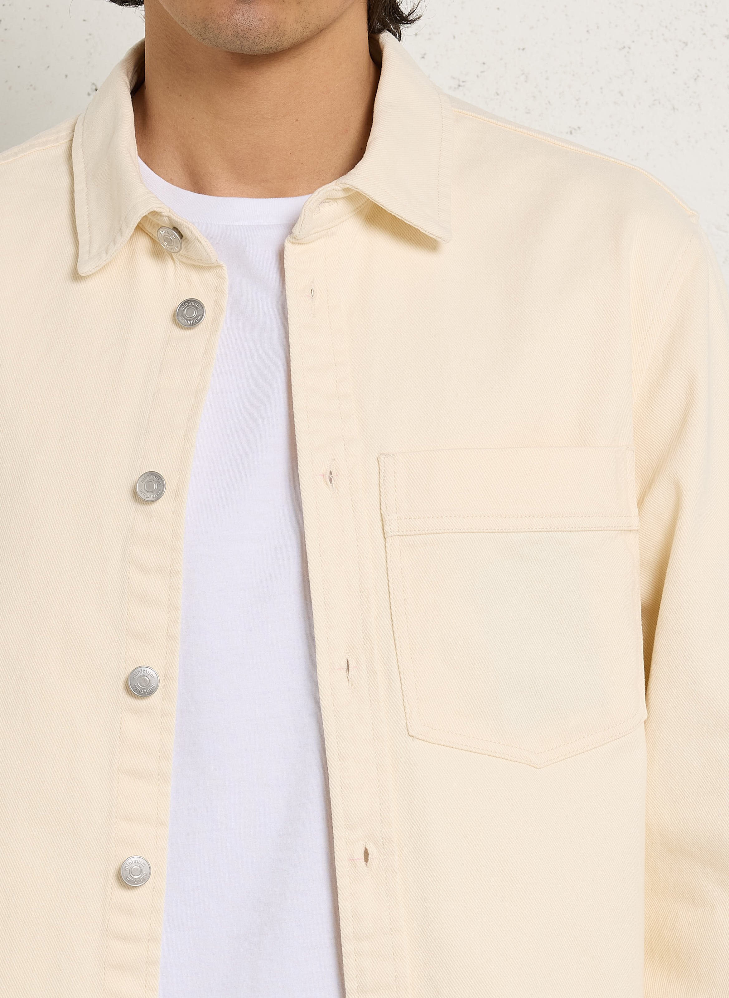 Surchemise col classique en coton MINIMUM Blanc