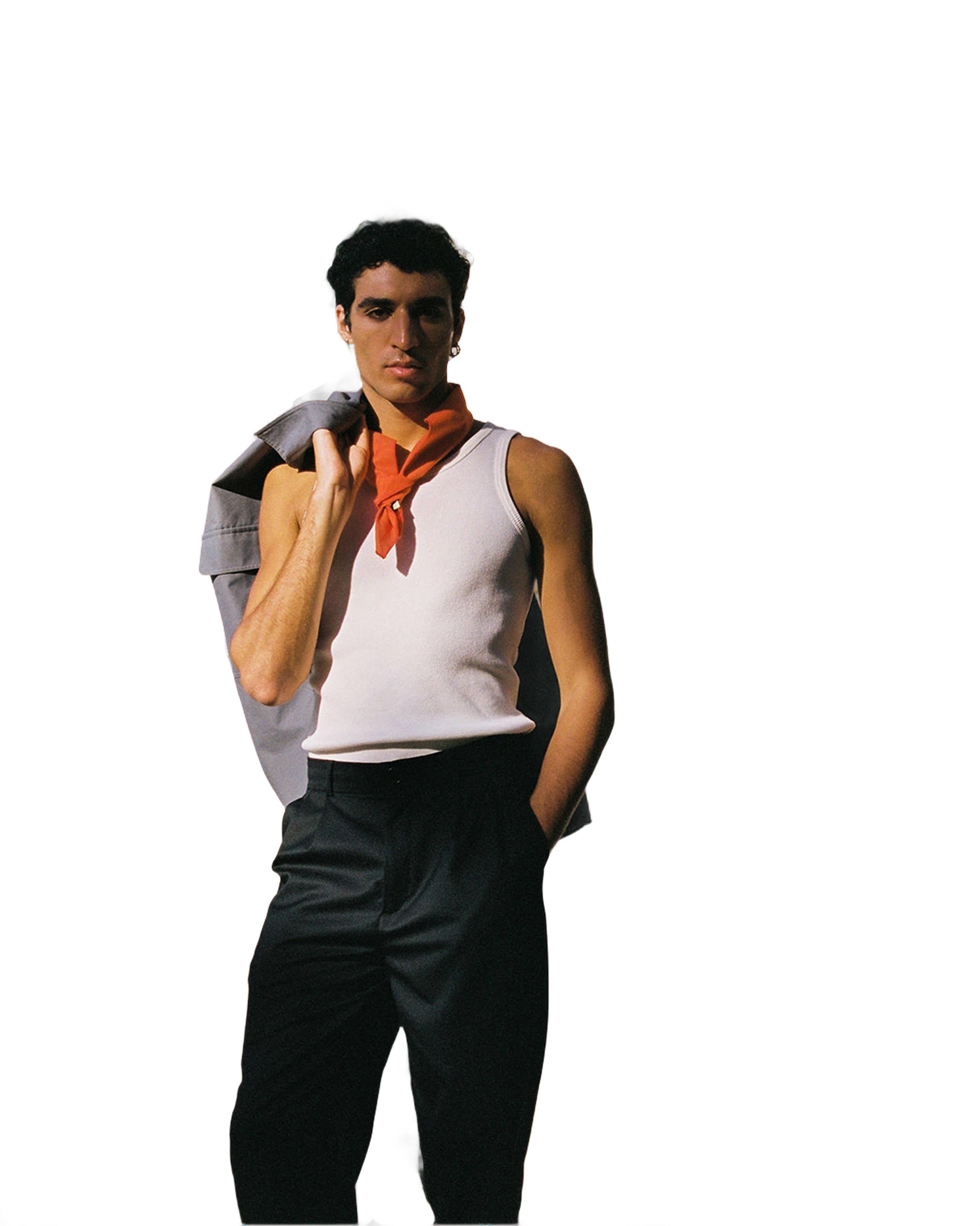 Fitted leo tank top Noyoco Red