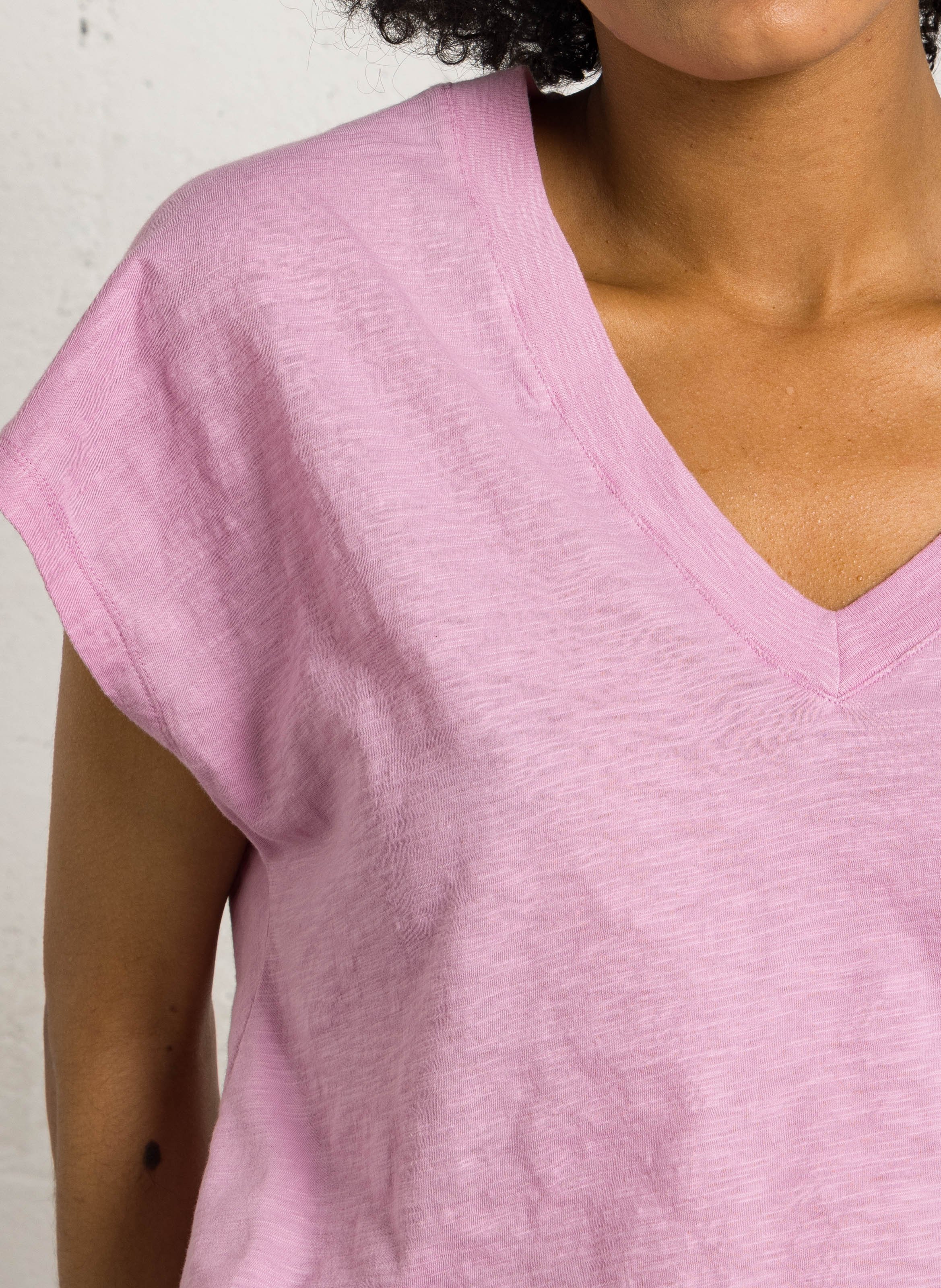 Katoenen T-shirt met boothals BENSIMON Roze