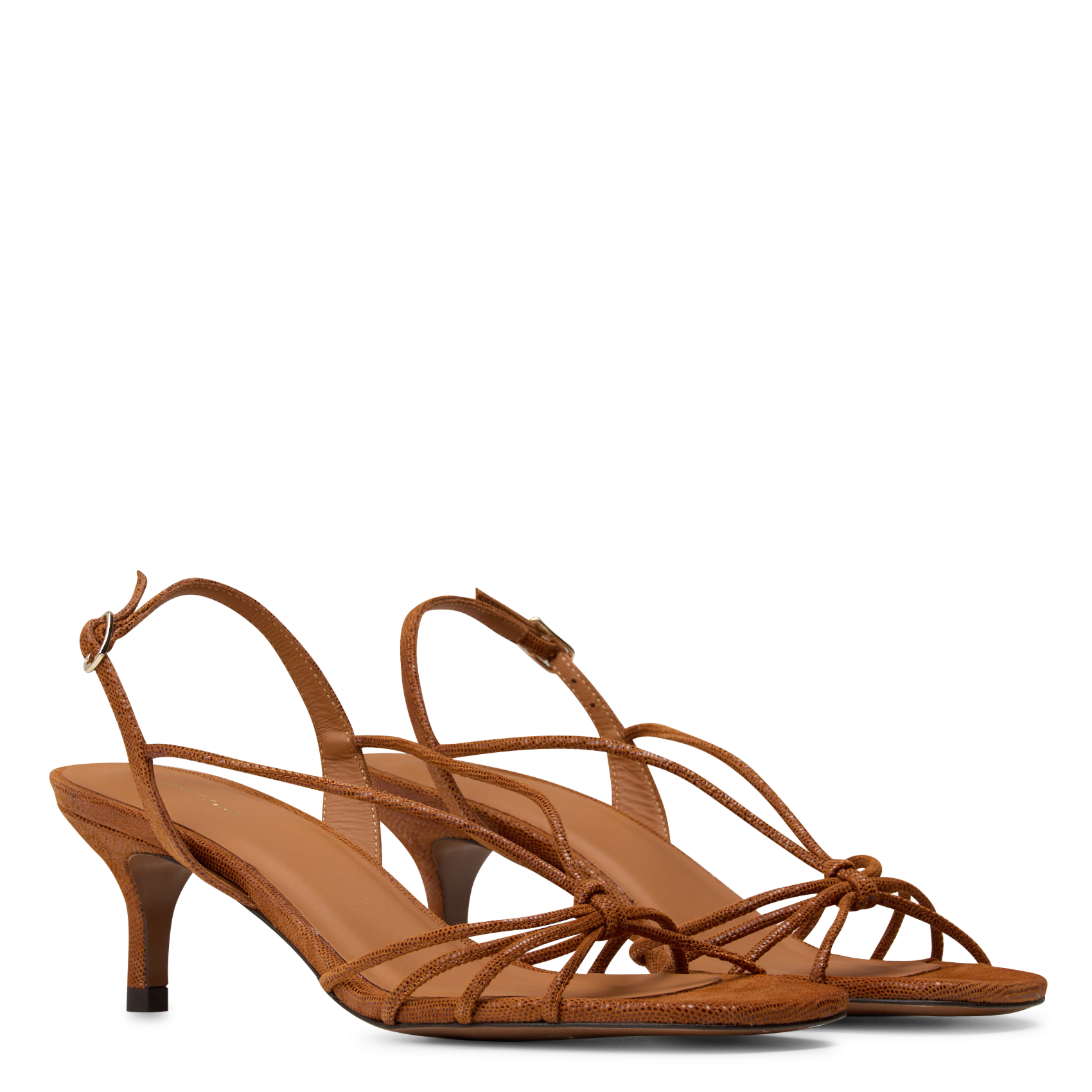 Flache Leder-Mules RIVECOUR Braun