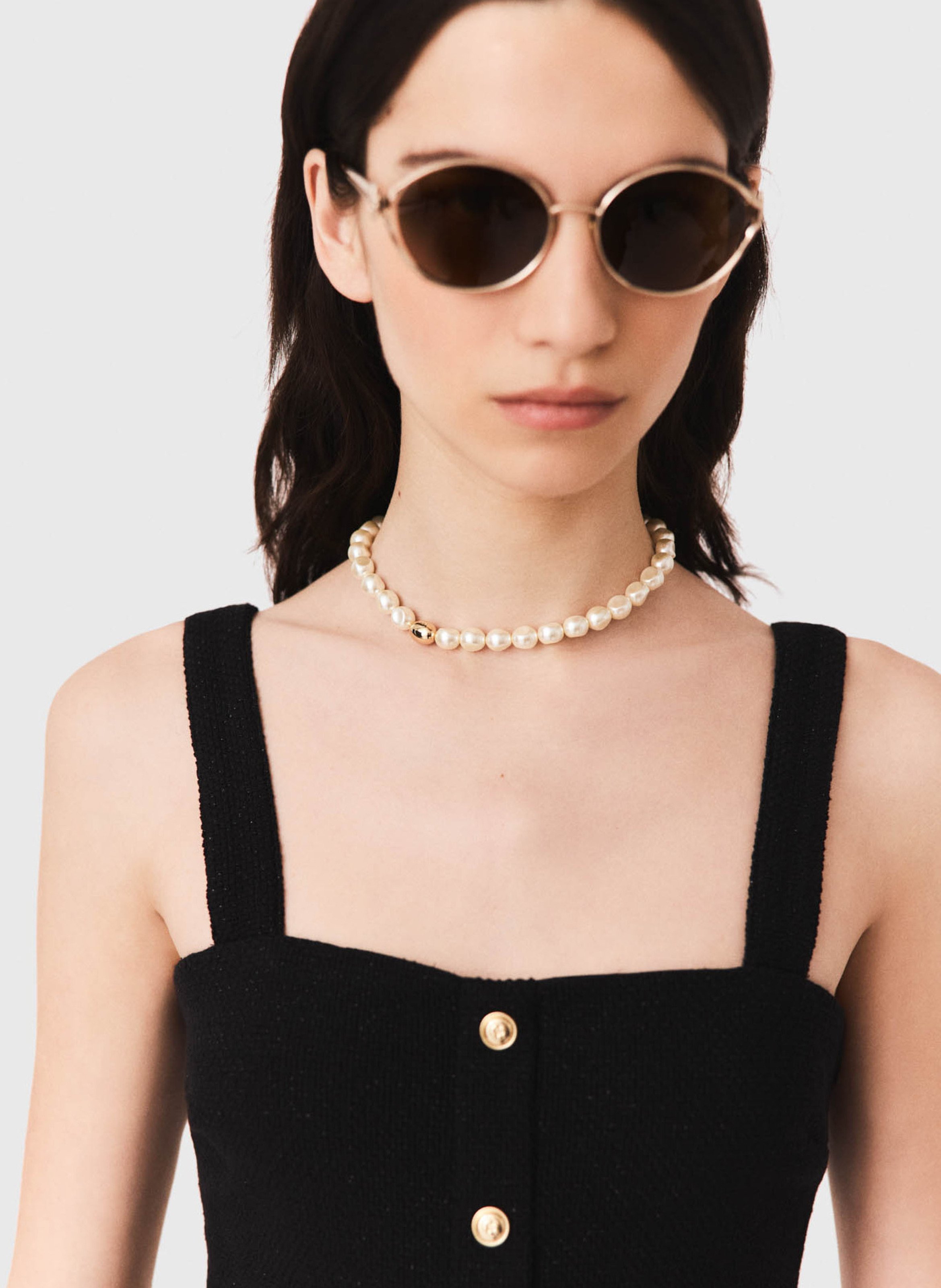 Collier ras du cou en laiton MAJE Doré