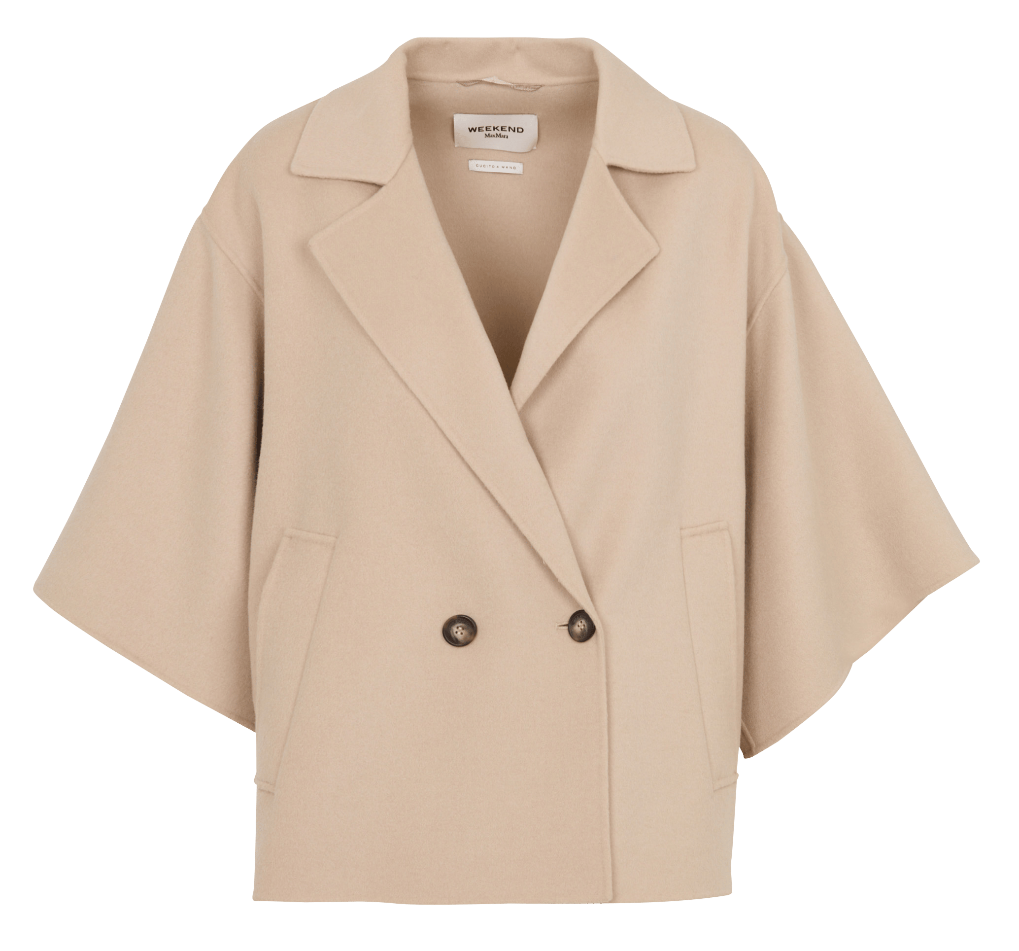Oversized wool coat with buttons MAX MARA WEEK END Beige