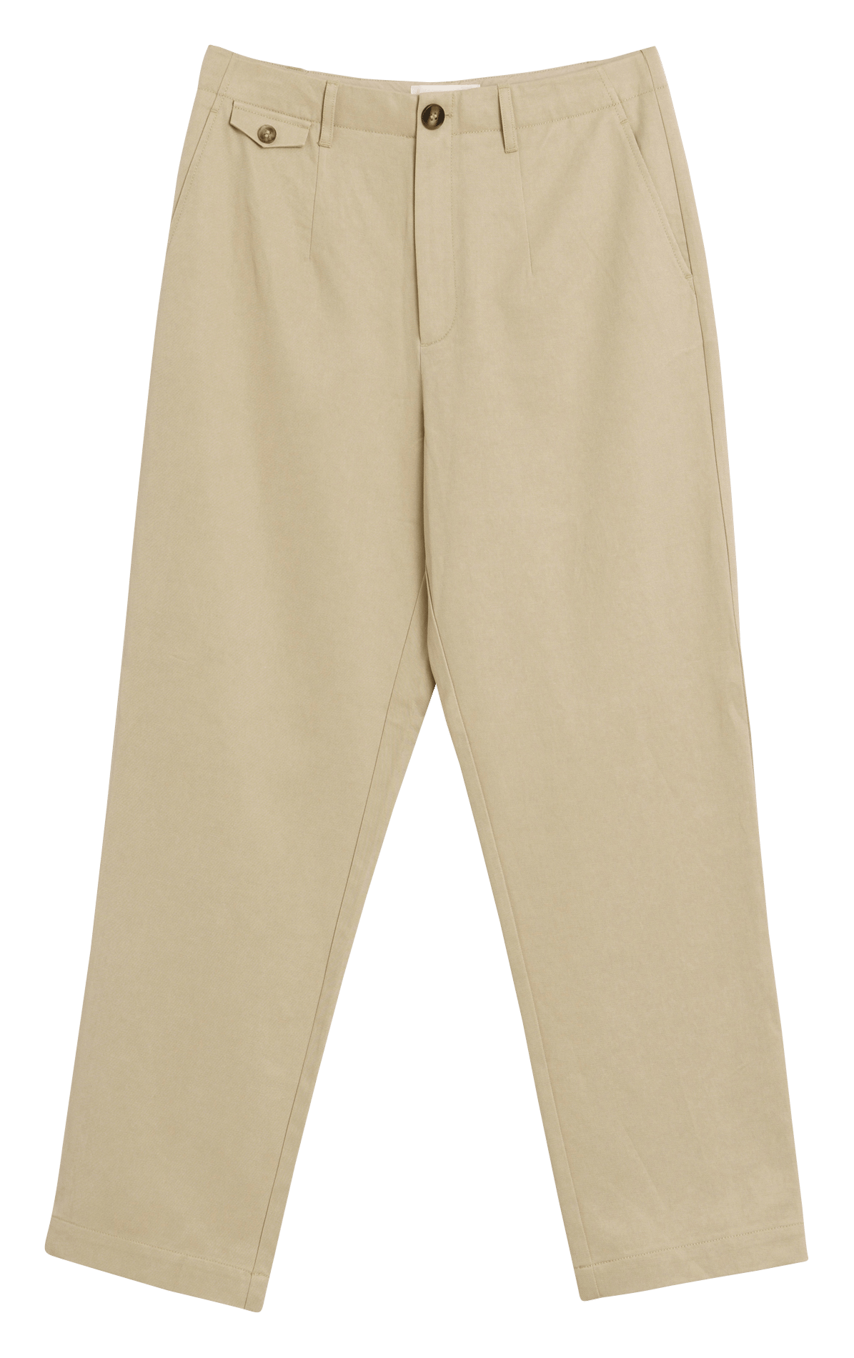 Straight-leg cotton pants INDI & COLD Beige