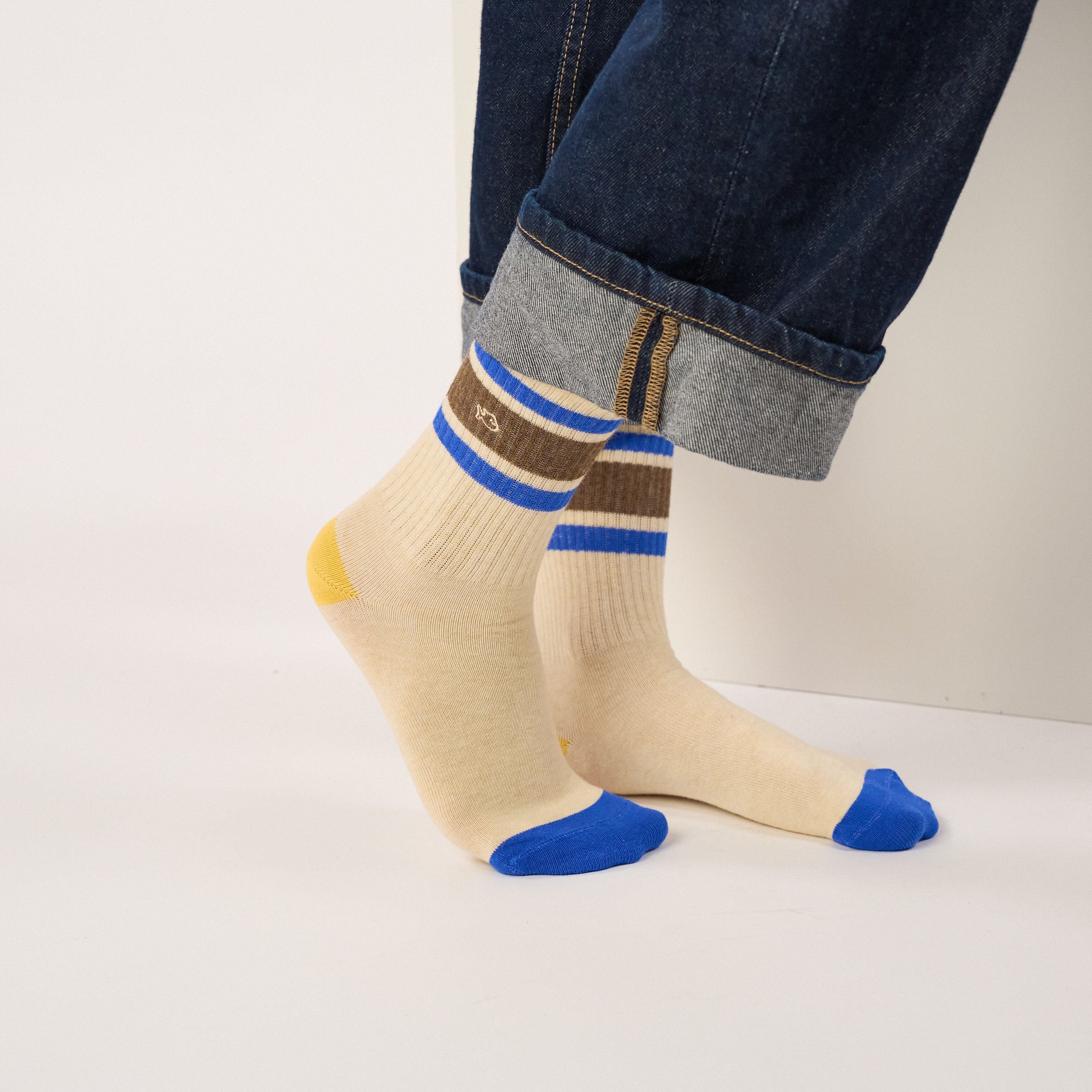 Cotton Tennis Socks BILLYBELT Beige