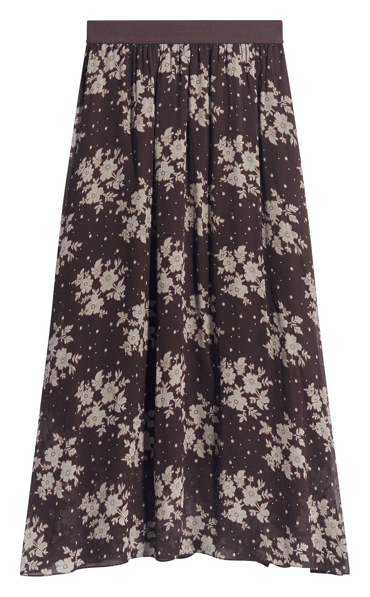 Long flared skirt GERARD DAREL Brown