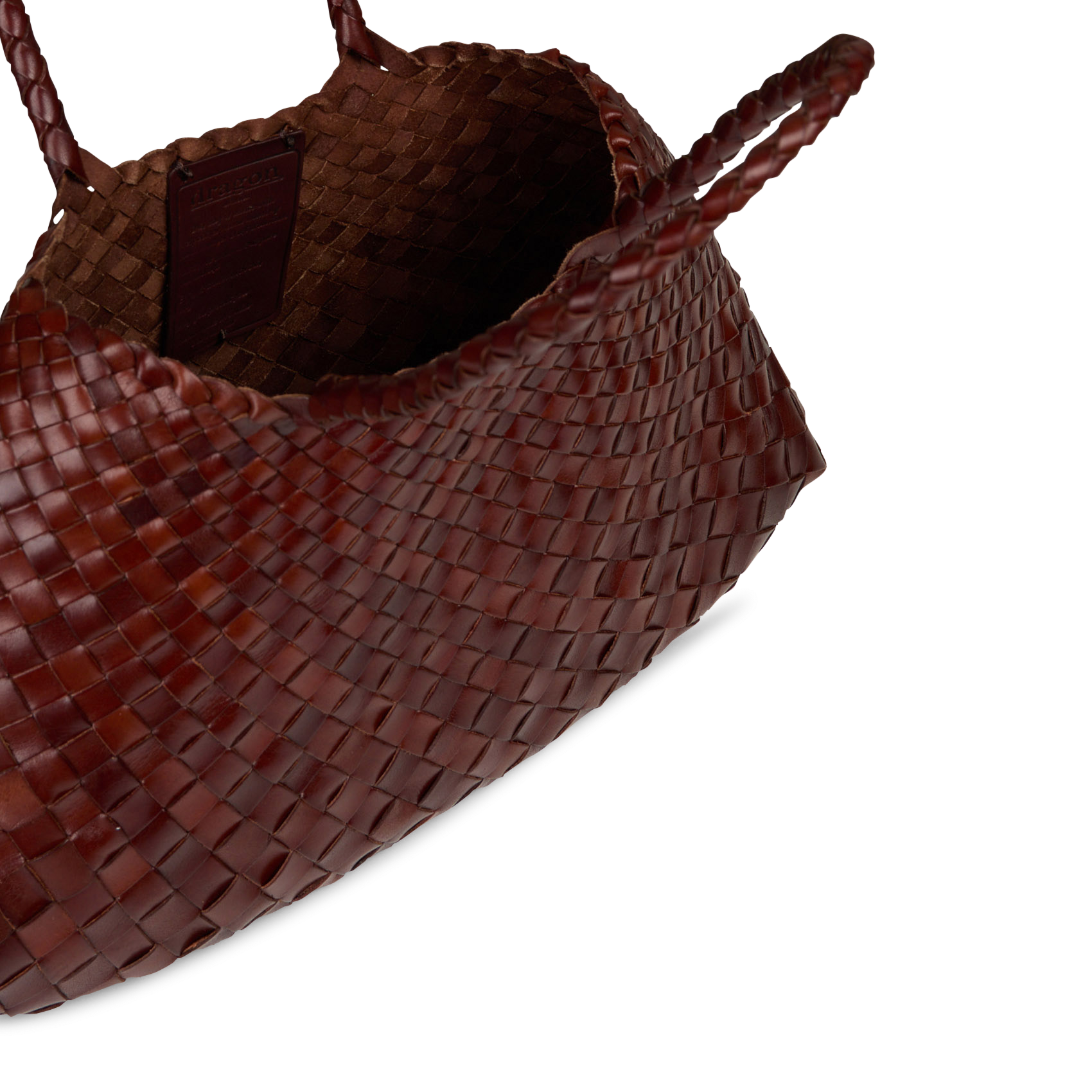 Woven leather basket | Brown DRAGON DIFFUSION Women