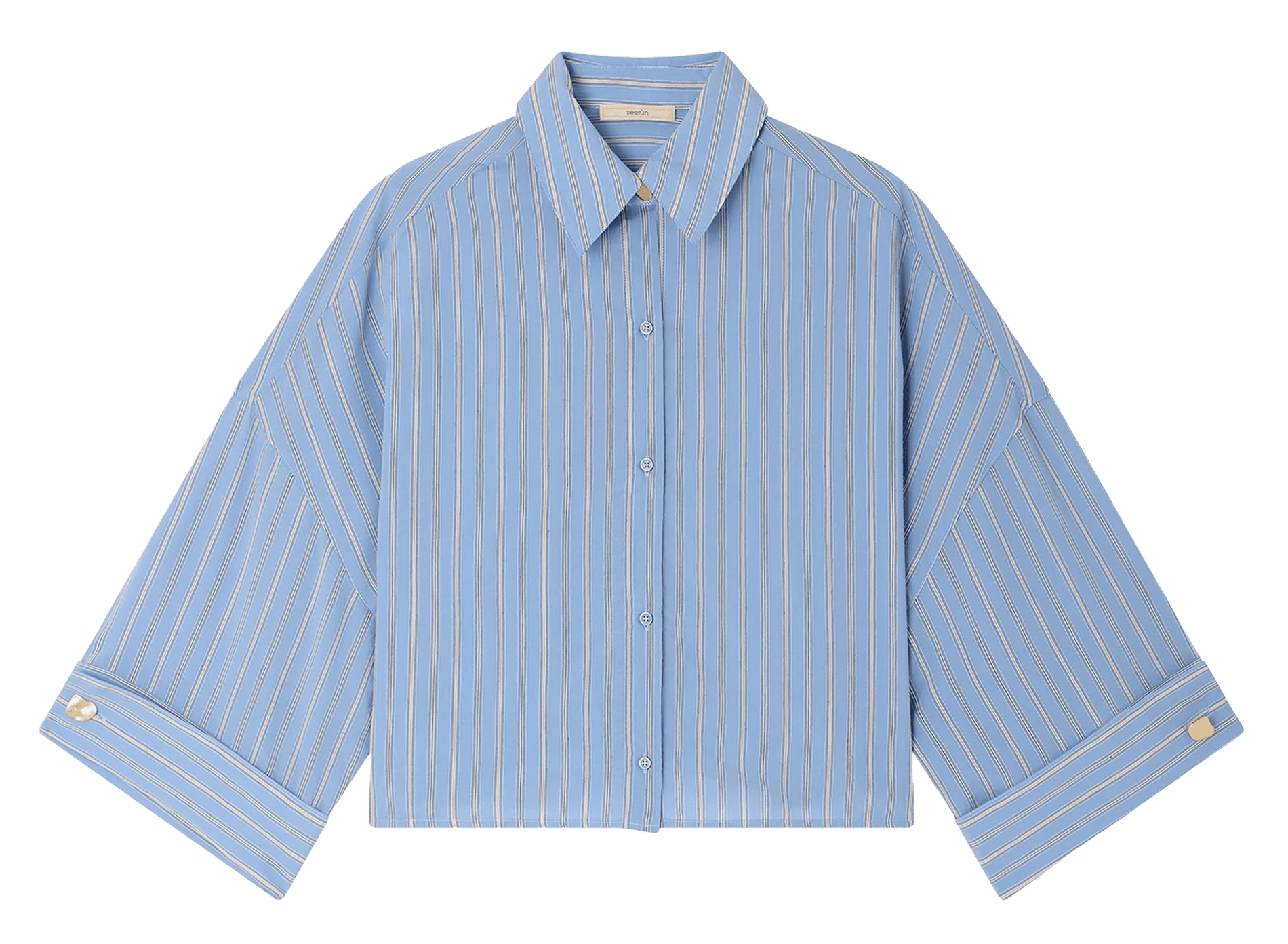 Wijde, gestreepte blouse SESSUN Blauw