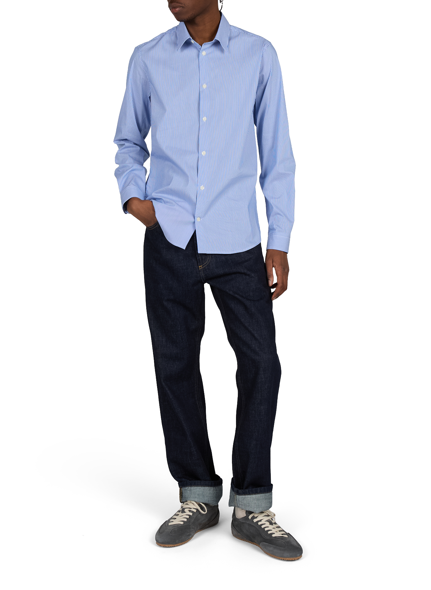 Slim-fit Iyure-S cotton shirt AU PRINTEMPS PARIS Blue