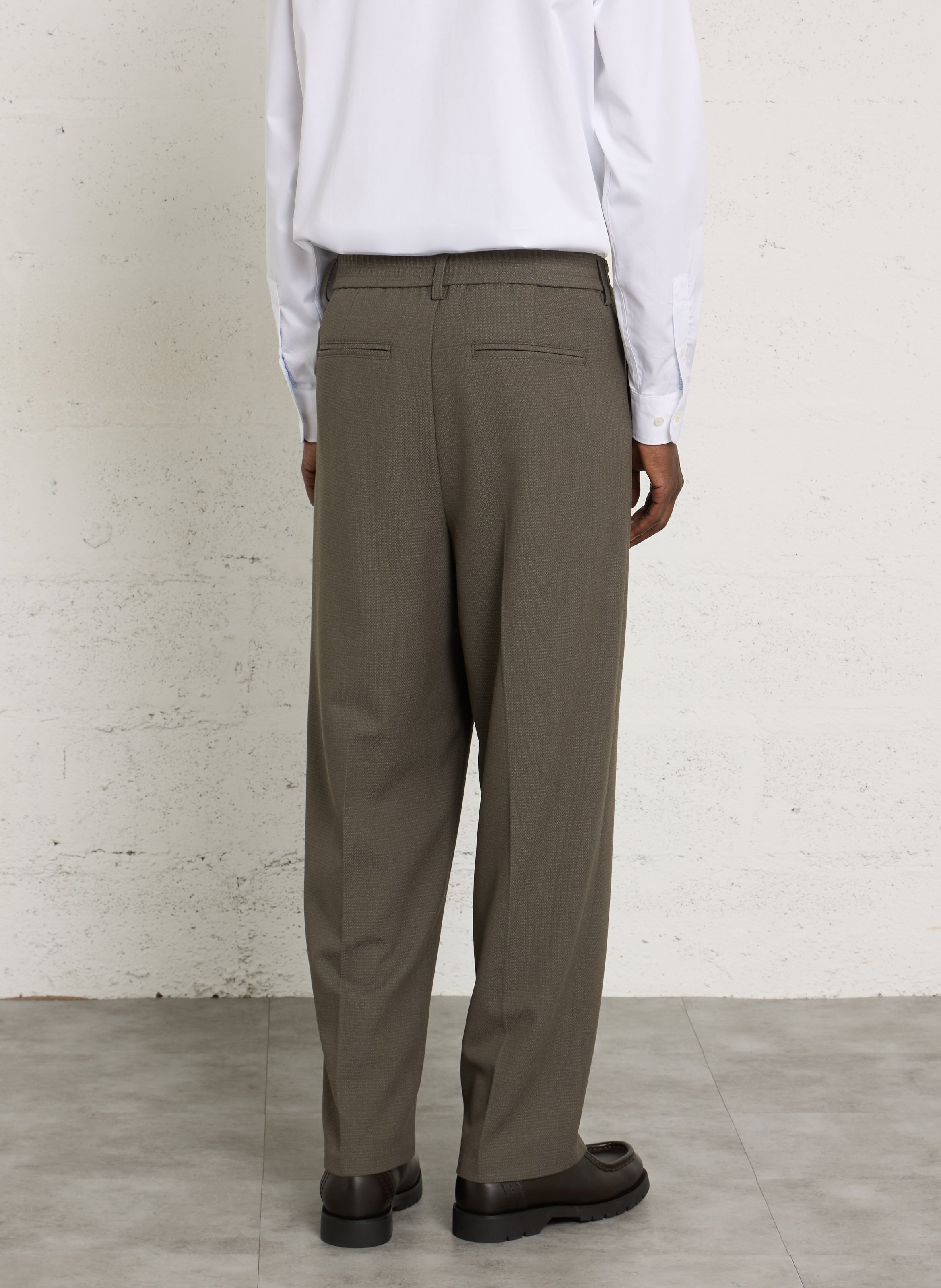 Textured wide-leg pants CASUAL FRIDAY Black