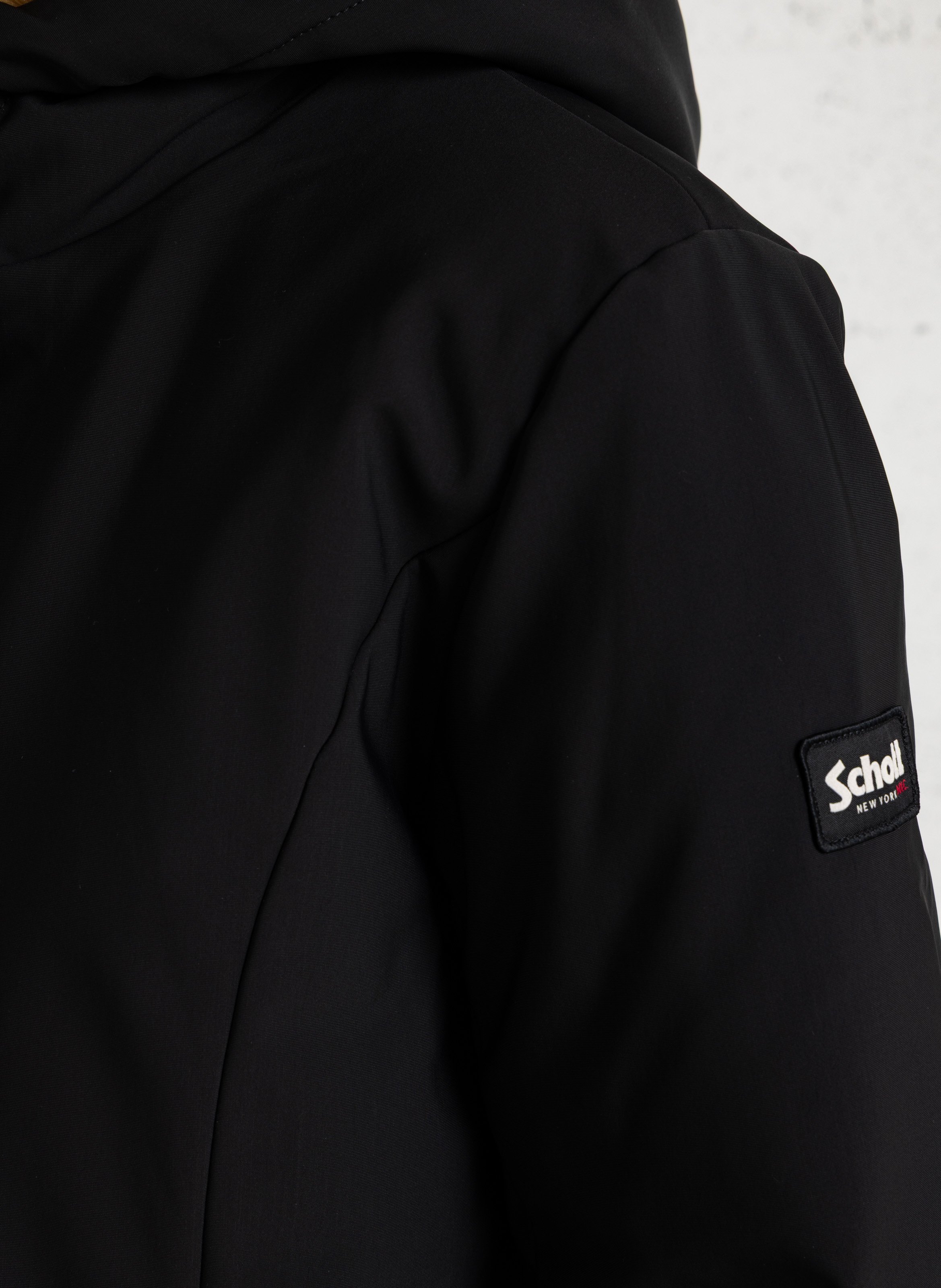 Gerade Parka mit Kapuzenkragen SCHOTT Schwarz