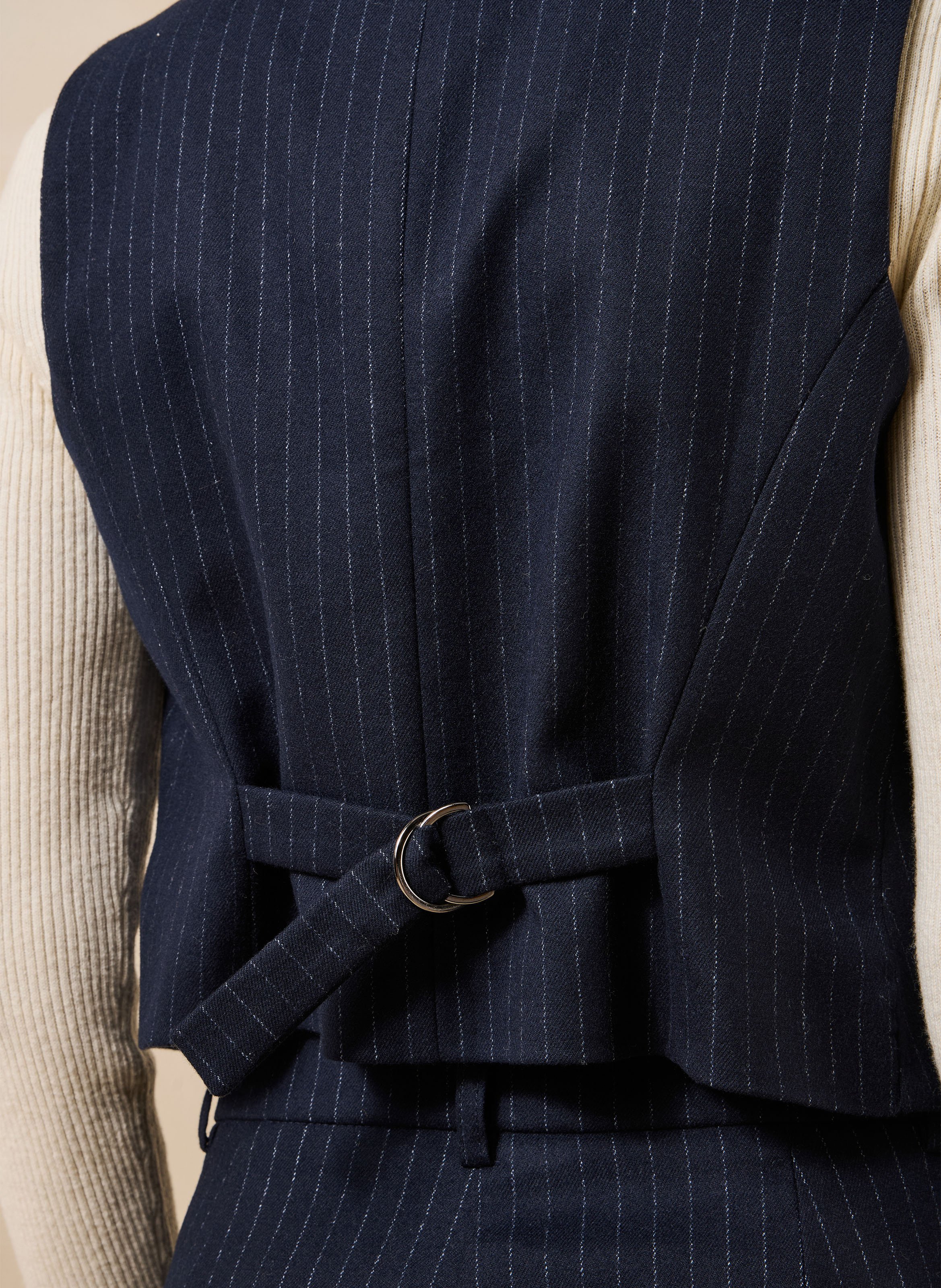 Gilet sans manches à rayures  LA FEE MARABOUTEE Bleu