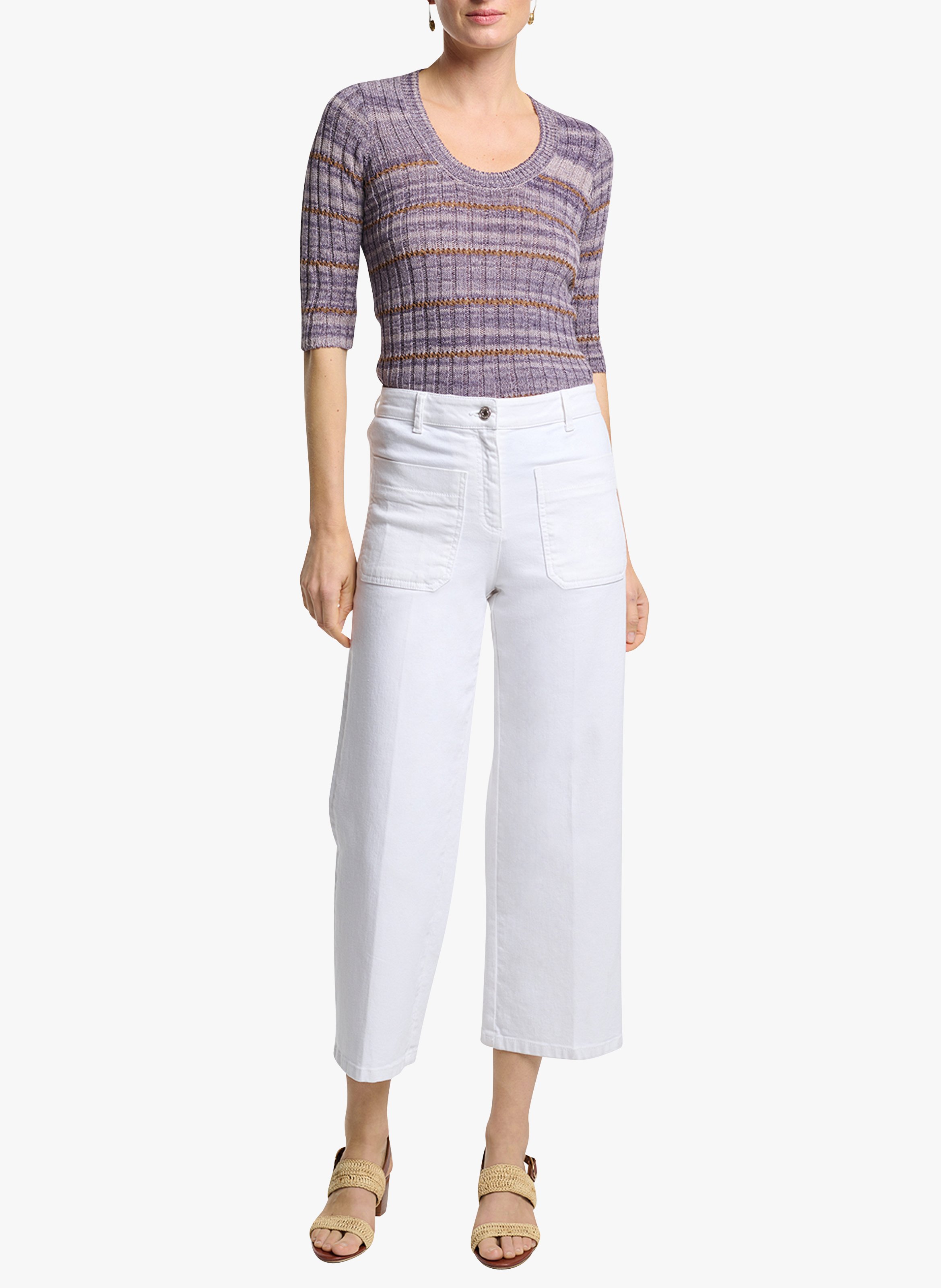 Rechte, katoenen jeans VANESSA BRUNO Wit